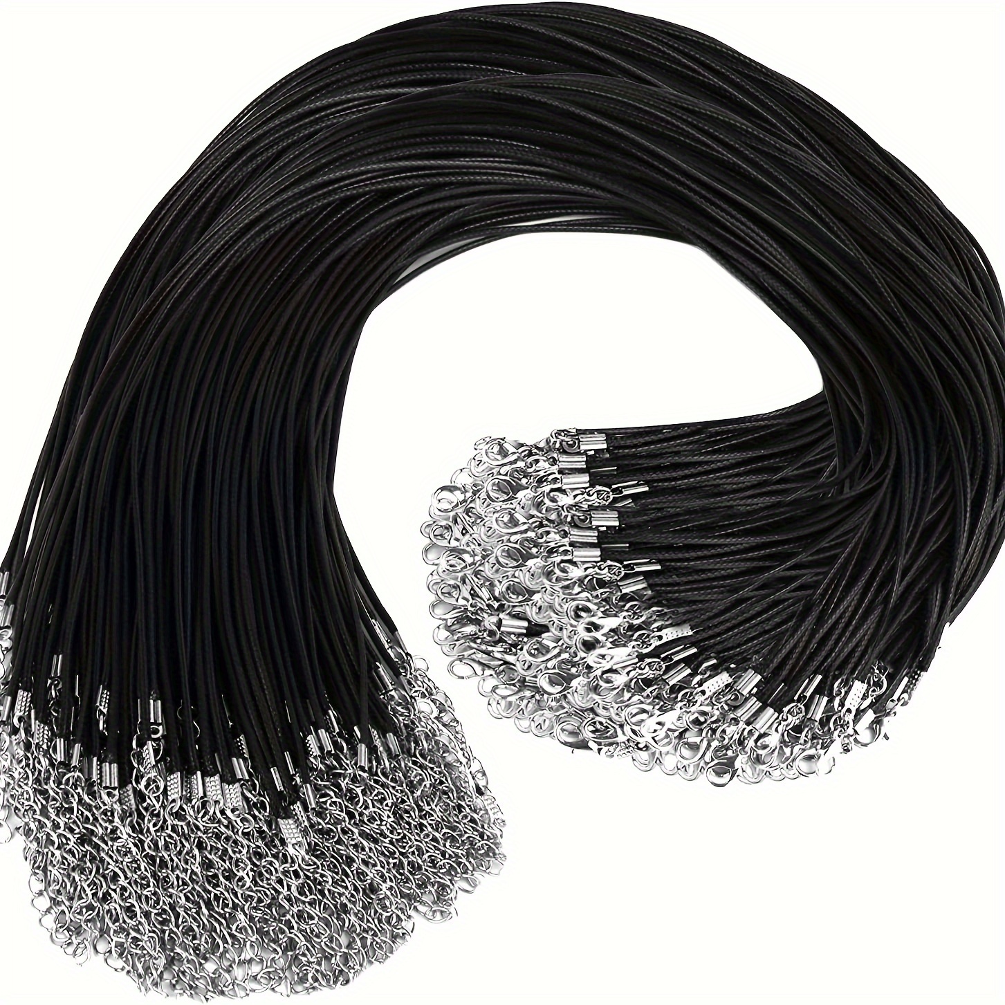 50-pack 18 Inch Pu Leather Cord Necklaces With Lobster Clasps, Braided Wax Rope Chains For Pendant, Adjustable Bulk Necklace Supplies For Making
50-pack 18 Inch Pu Leather Cord Necklaces With Lobster Clasps, Braided Wax Rope Chains For Pendant, Adjustable Bulk Necklace Supplies For Making