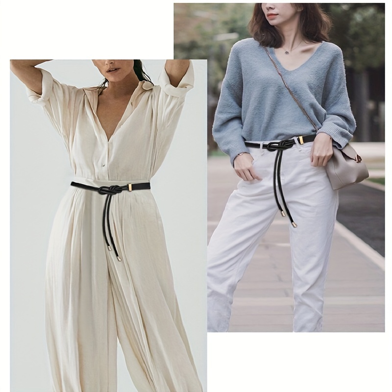 Versatile Women's Knotted Waist Belt, Fine Decorative Dress Belt For Women In Black, Decorative Waist Accessory For Dress
Versatile Women's Knotted Waist Belt, Fine Decorative Dress Belt For Women In Black, Decorative Waist Accessory For Dress