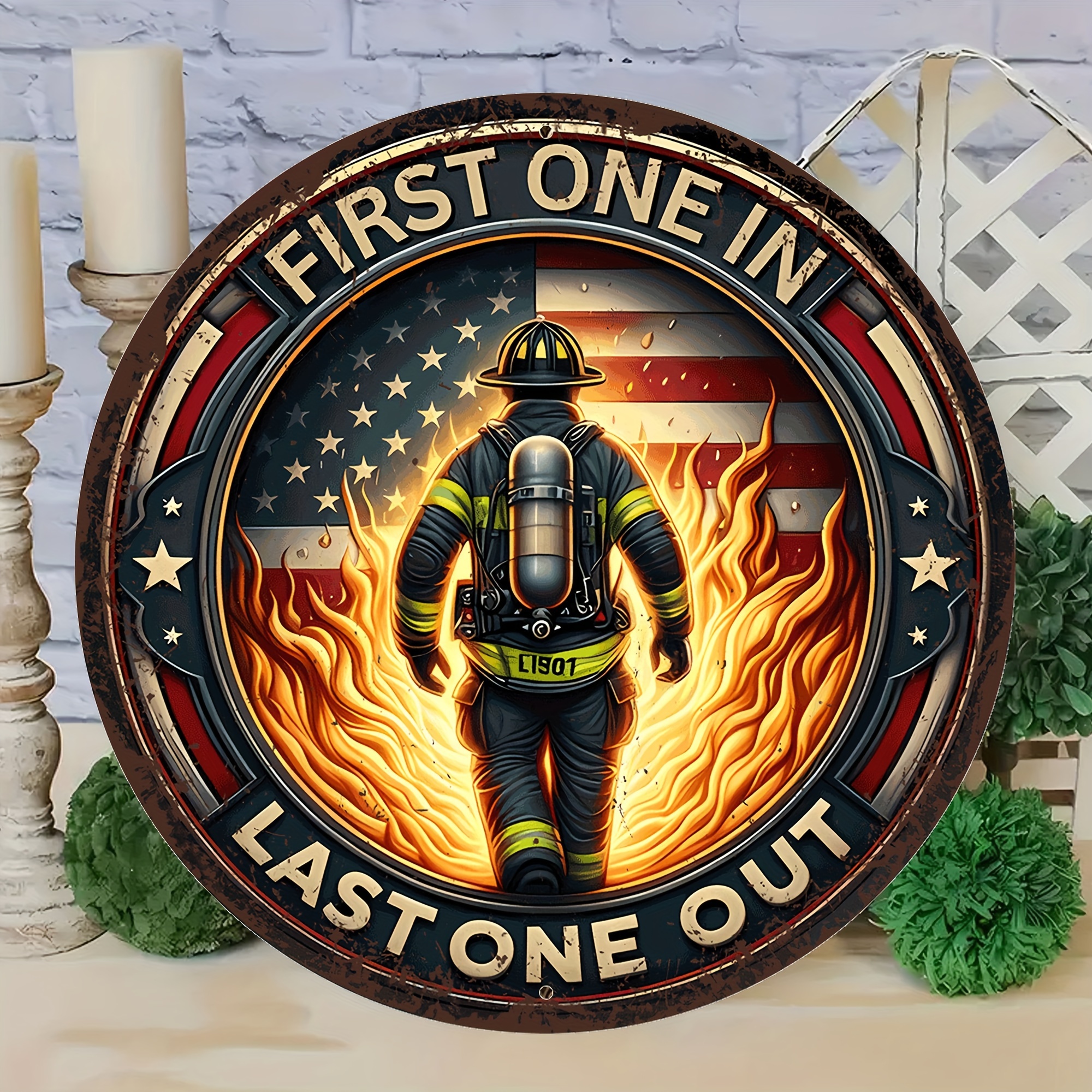 Vintage Firefighter Metal Wreath Sign - 8x8" Round Aluminum Wall Decor For Home, Office, Cafe & Restaurant
Vintage Firefighter Metal Wreath Sign - 8x8" Round Aluminum Wall Decor For Home, Office, Cafe & Restaurant