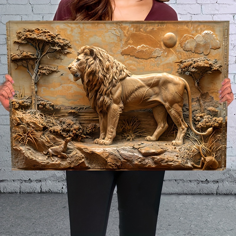 1pc 2d Wooden Framed Canvas Painting Lion Wall Art Prints For Home Decoration, Living Room & Bedroom, Festival Party Decor, Gifts, Ready To Hang
1pc 2d Wooden Framed Canvas Painting Lion Wall Art Prints For Home Decoration, Living Room & Bedroom, Festival Party Decor, Gifts, Ready To Hang