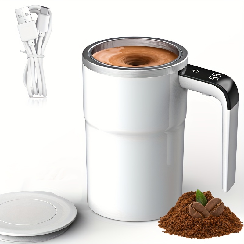 Auto Stirring Cup, Automatic Magnetic Self Stirring With Temperature Display Function, Travel Tumbler Car Cup Chocolate Mocha, Creamy White
Auto Stirring Cup, Automatic Magnetic Self Stirring With Temperature Display Function, Travel Tumbler Car Cup Chocolate Mocha, Creamy White