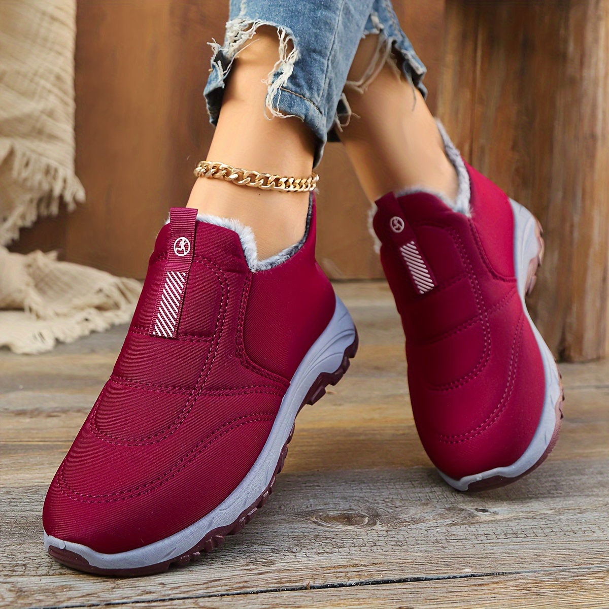 Cozy & Stylish Women's Winter Sneakers - Plush Lined, Sole, Slip-resistant, Comfortable , Shoes For Winter
Cozy & Stylish Women's Winter Sneakers - Plush Lined, Sole, Slip-resistant, Comfortable , Shoes For Winter