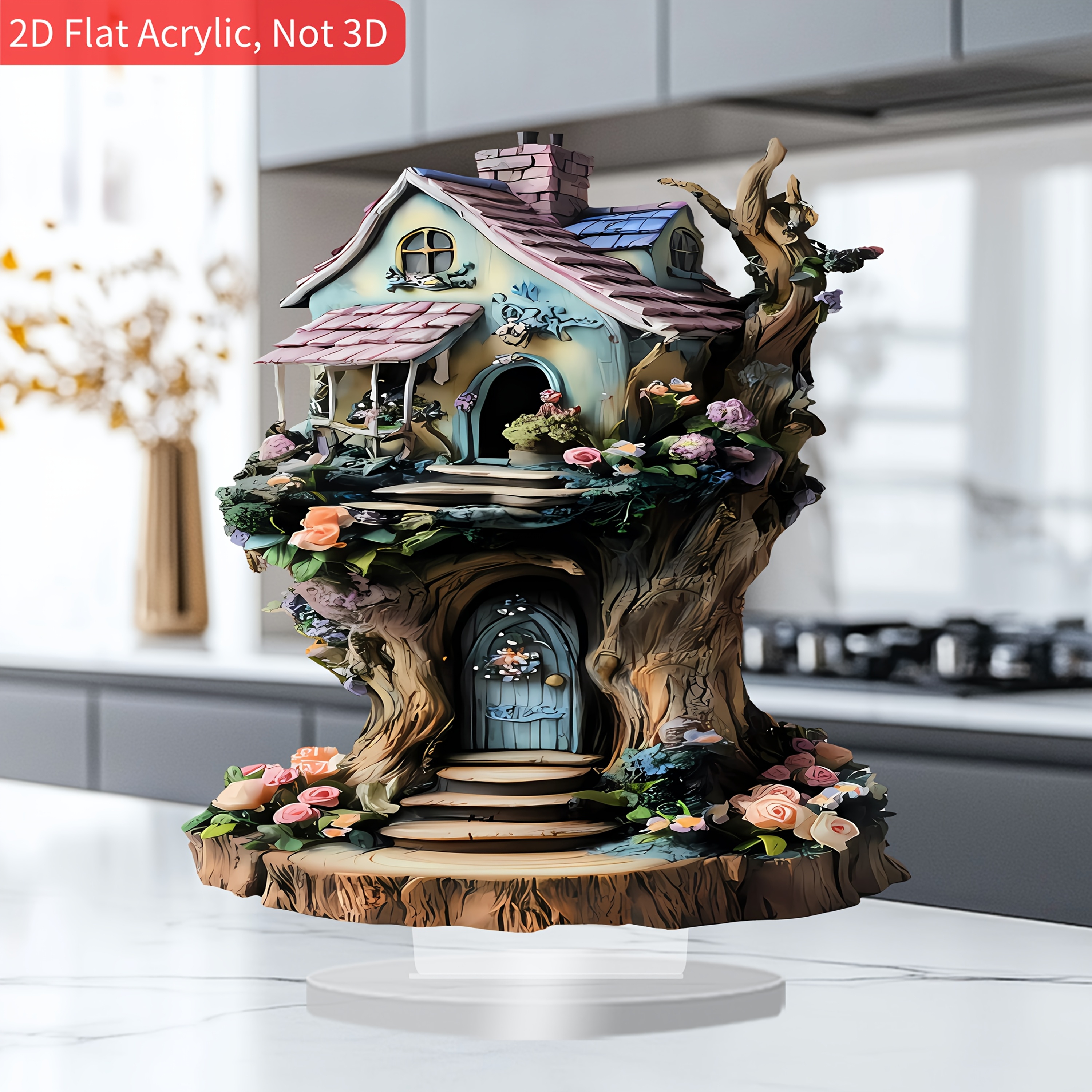 2d Flat, 2d Flat Acrylic, House Statue-bohemian Fairy Cottage Decoration, Suitable For Home, Office Display, Ideal Holiday Gift (8 Inches X 7 Inches)
2d Flat, 2d Flat Acrylic, House Statue-bohemian Fairy Cottage Decoration, Suitable For Home, Office Display, Ideal Holiday Gift (8 Inches X 7 Inches)