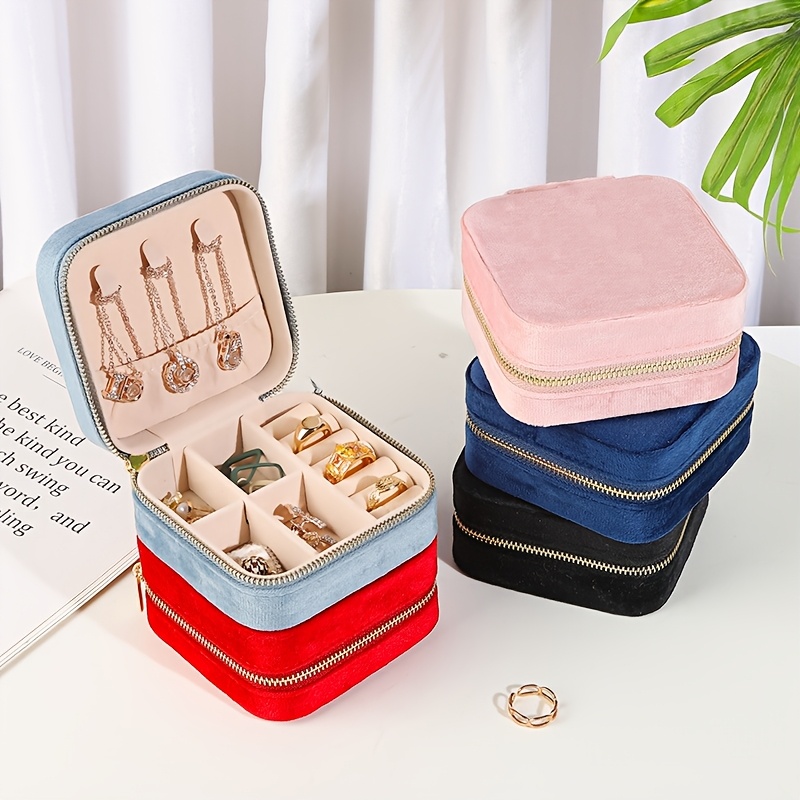 Luxurious Velvet Travel Jewelry Organizer Box With Zipper Closure - Cream Interior, Black Exterior - Necklaces, Earrings, Rings & Accessories - Ideal Mother’s Day Or Valentine’s Gift
Luxurious Velvet Travel Jewelry Organizer Box With Zipper Closure - Cream Interior, Black Exterior - Necklaces, Earrings, Rings & Accessories - Ideal Mother’s Day Or Valentine’s Gift