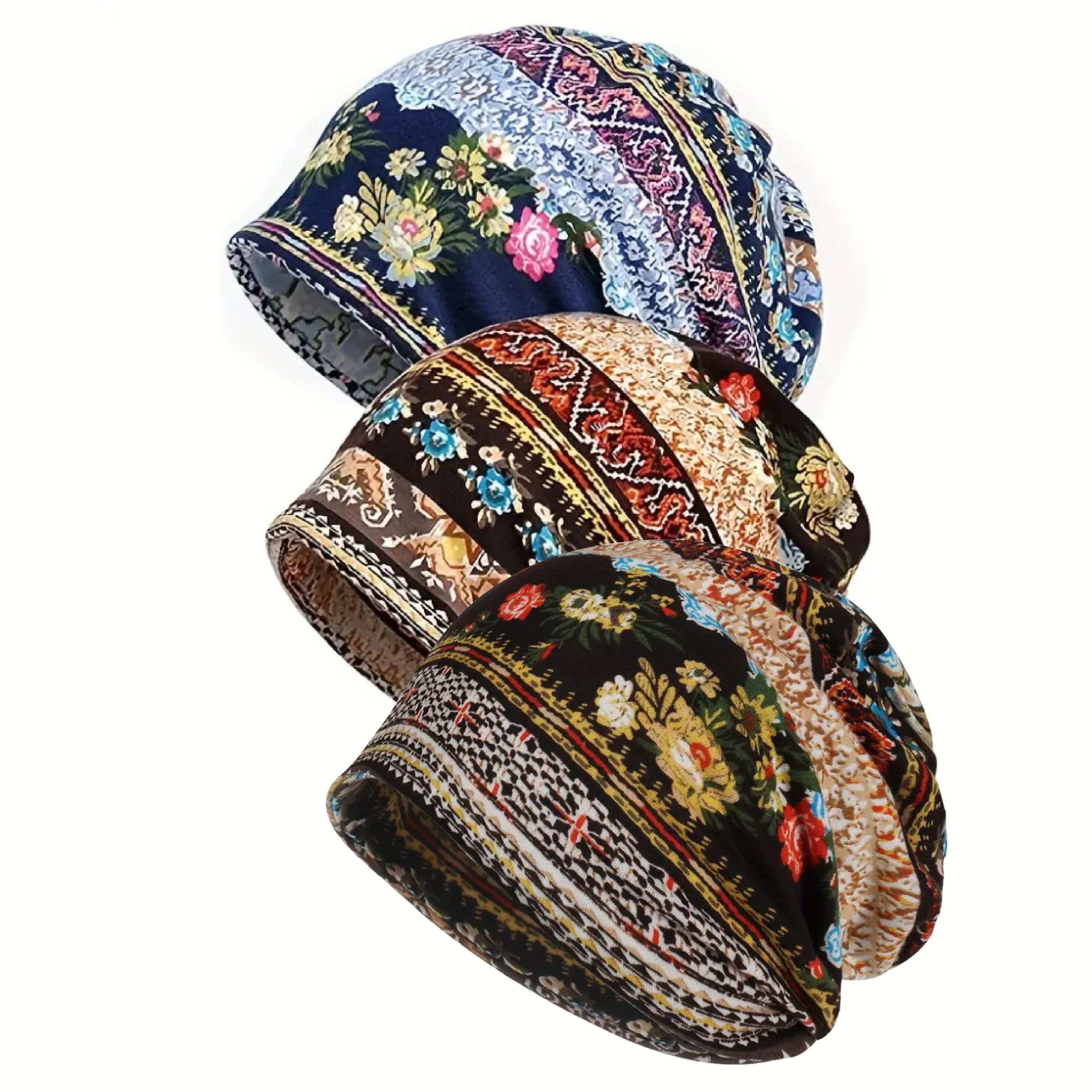 Bohemian Style Knitted Flower Print Hat, Elastic Cap For Chemotherapy, Warm Winter Hat, Casual Headband, Machine Washable, Mixed Color, 1 Piece
Bohemian Style Knitted Flower Print Hat, Elastic Cap For Chemotherapy, Warm Winter Hat, Casual Headband, Machine Washable, Mixed Color, 1 Piece