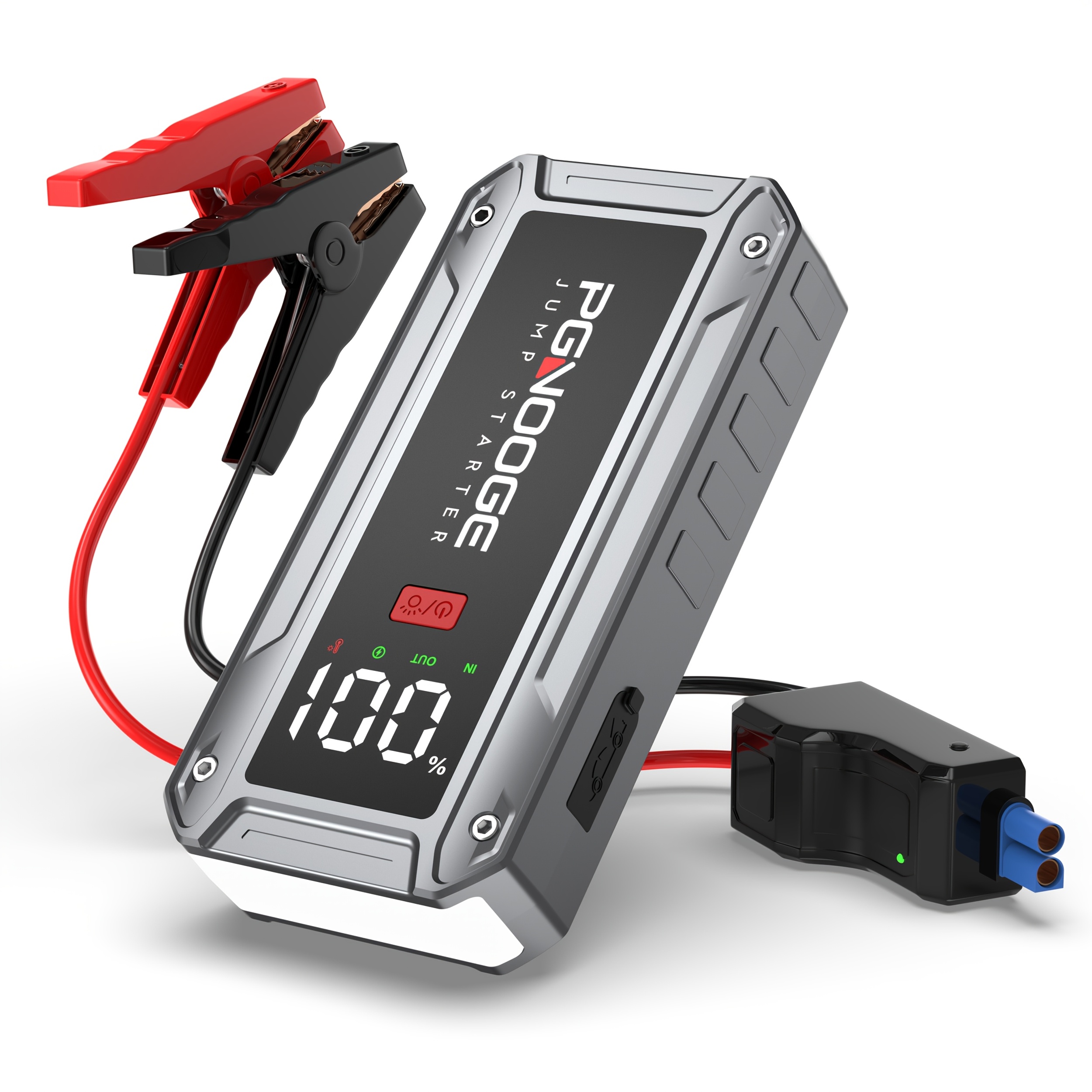 Pgnooge Car Jump Starter (up To 8.5 /7.0 L Diesel), 12v Car Battery Jump Starter With Force Start Button And Usb Output, Large Lcd Display, 600 Light
Pgnooge Car Jump Starter (up To 8.5 /7.0 L Diesel), 12v Car Battery Jump Starter With Force Start Button And Usb Output, Large Lcd Display, 600 Light