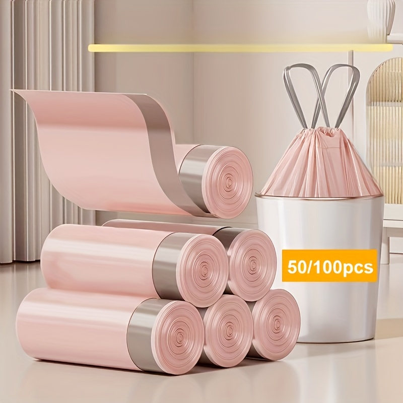 50pcs/100pcs Extra Drawstring Garbage Bags - Multifunctional Leak-proof Plastic Garbage Bags For Kitchen, Bathroom And Living Room Cleaning
50pcs/100pcs Extra Drawstring Garbage Bags - Multifunctional Leak-proof Plastic Garbage Bags For Kitchen, Bathroom And Living Room Cleaning