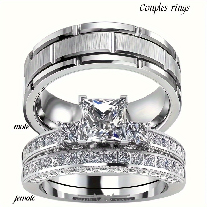 1pc Simple Men's Ring, Women's Imitation Zircon Ring, Couple's Ring, Couple's Gift.
1pc Simple Men's Ring, Women's Imitation Zircon Ring, Couple's Ring, Couple's Gift.