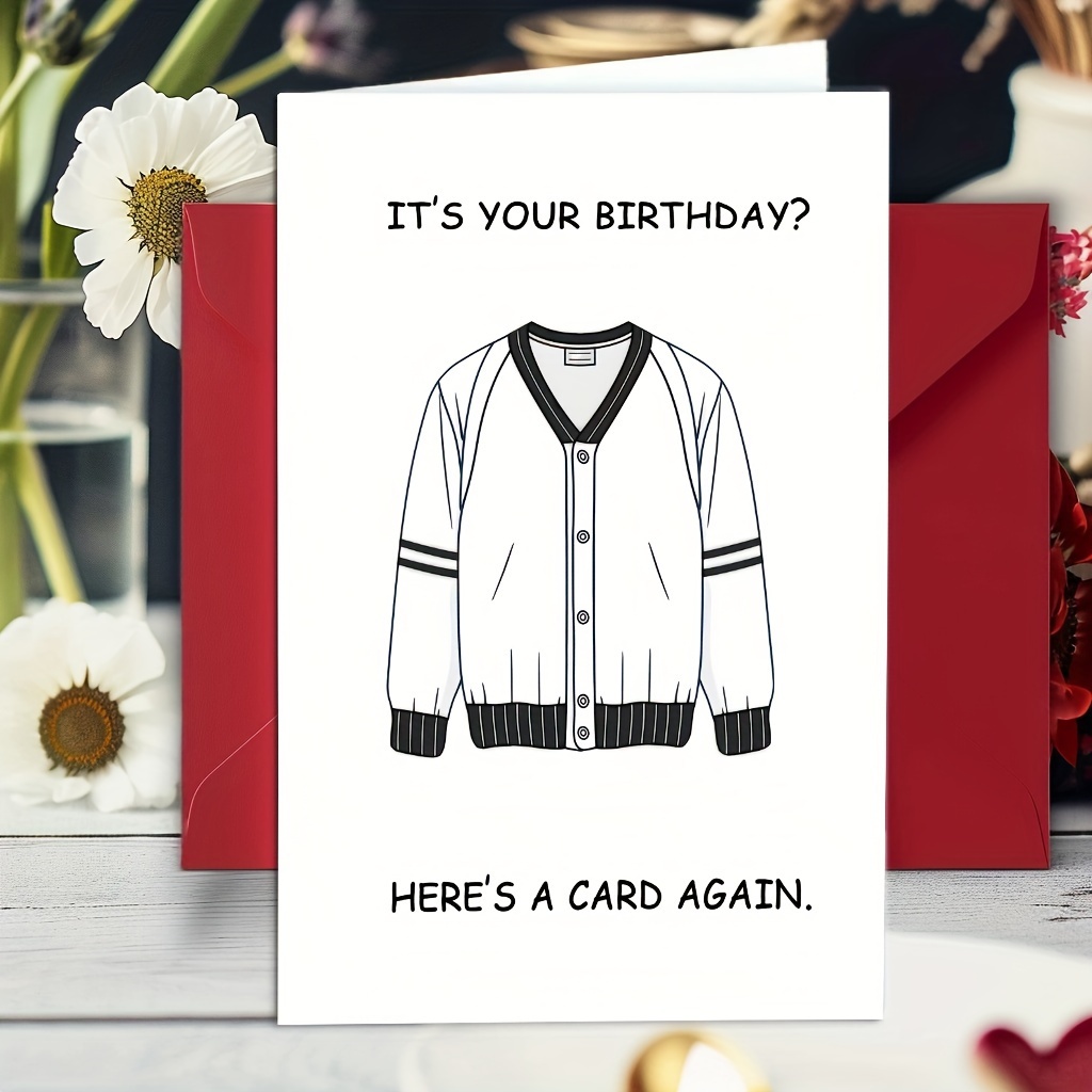 1pc, Funny Birthday Greeting Card For Friends Humorous Jacket-themed Birthday Greeting Card
1pc, Funny Birthday Greeting Card For Friends Humorous Jacket-themed Birthday Greeting Card
