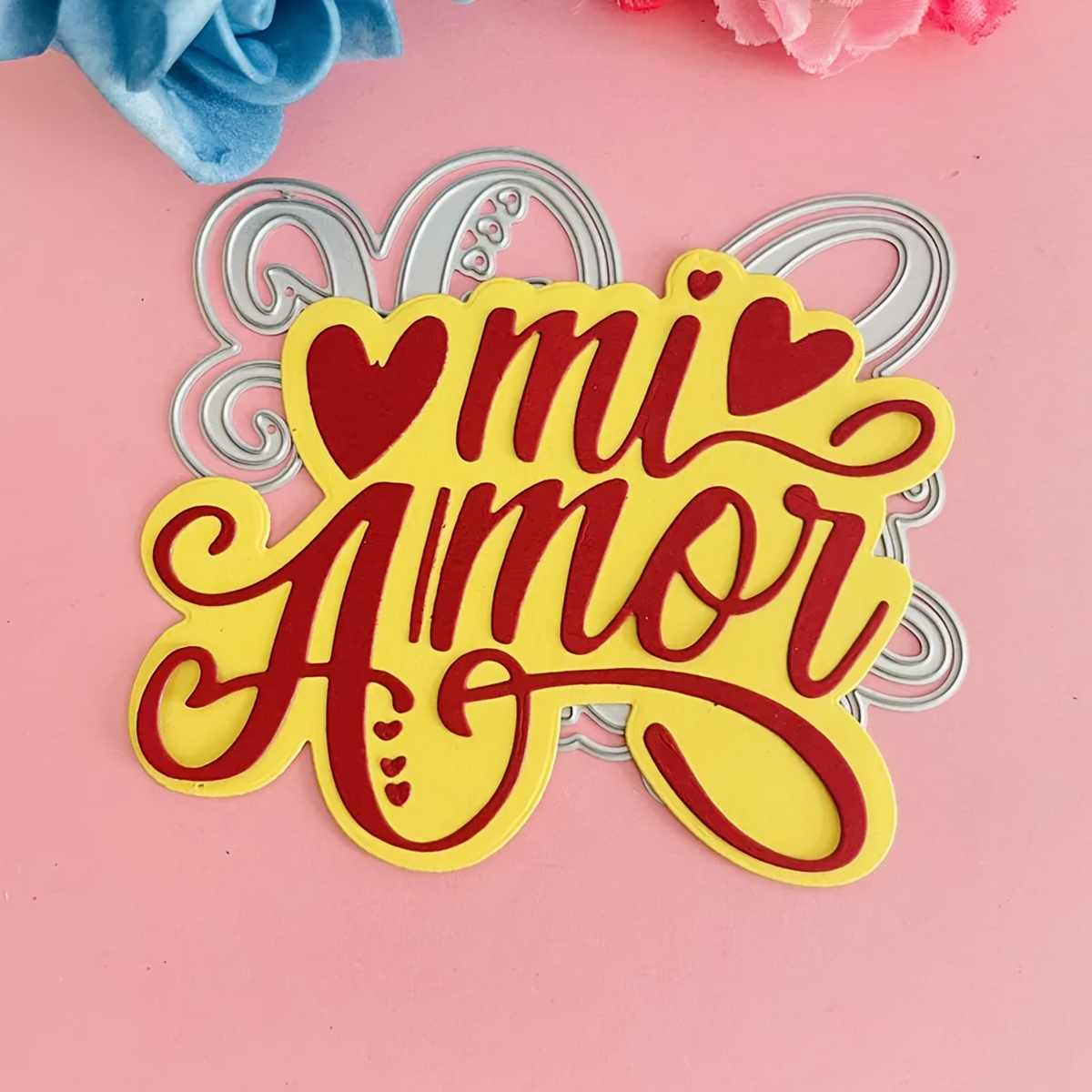 1pcs Valentine's Day Elements Spanish I Love You Carbon Steel Knife Mold Wedding Greeting Card Handmade Diy
1pcs Valentine's Day Elements Spanish I Love You Carbon Steel Knife Mold Wedding Greeting Card Handmade Diy