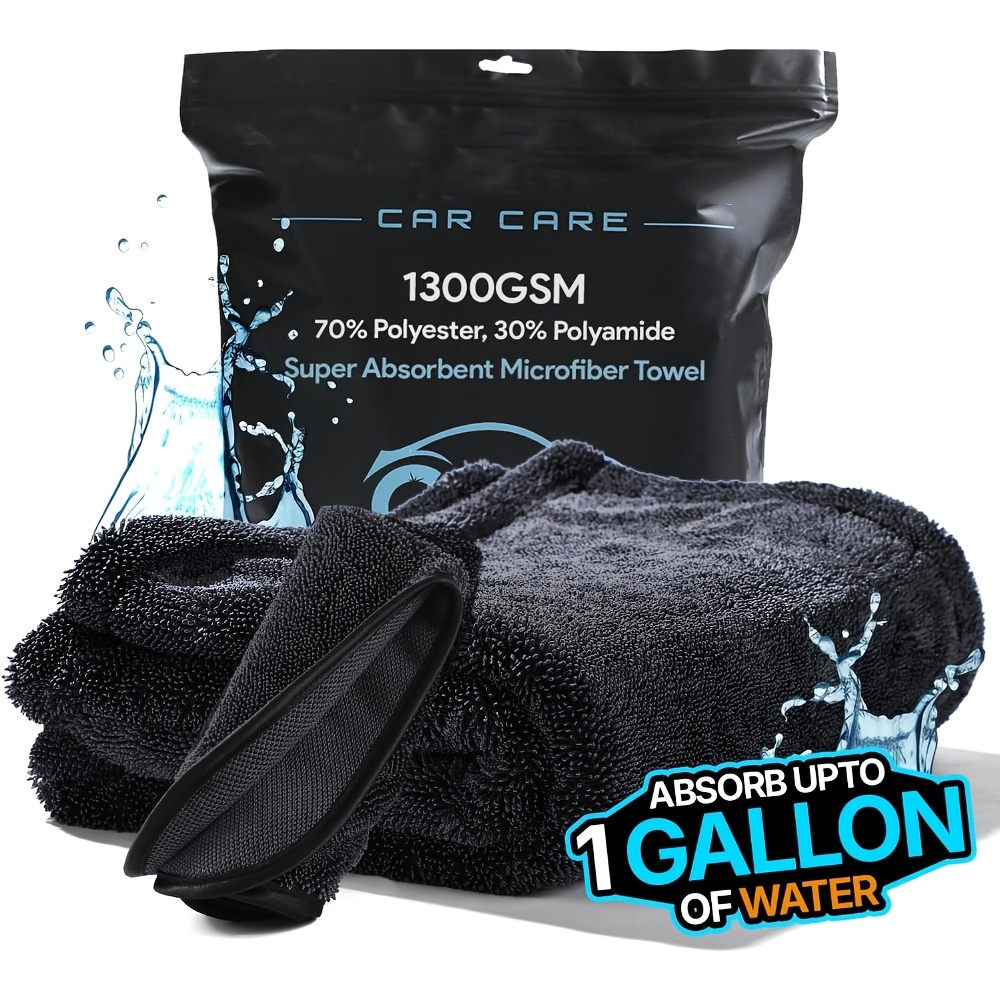 Ultra-absorbent 1300gsm Double Twisted Loop Towel - Quick Dry, -free, For Car Detailing, 70% Polyester & 30% Microfiber, Up To 1 Gallon Water Absorption
Ultra-absorbent 1300gsm Double Twisted Loop Towel - Quick Dry, -free, For Car Detailing, 70% Polyester & 30% Microfiber, Up To 1 Gallon Water Absorption