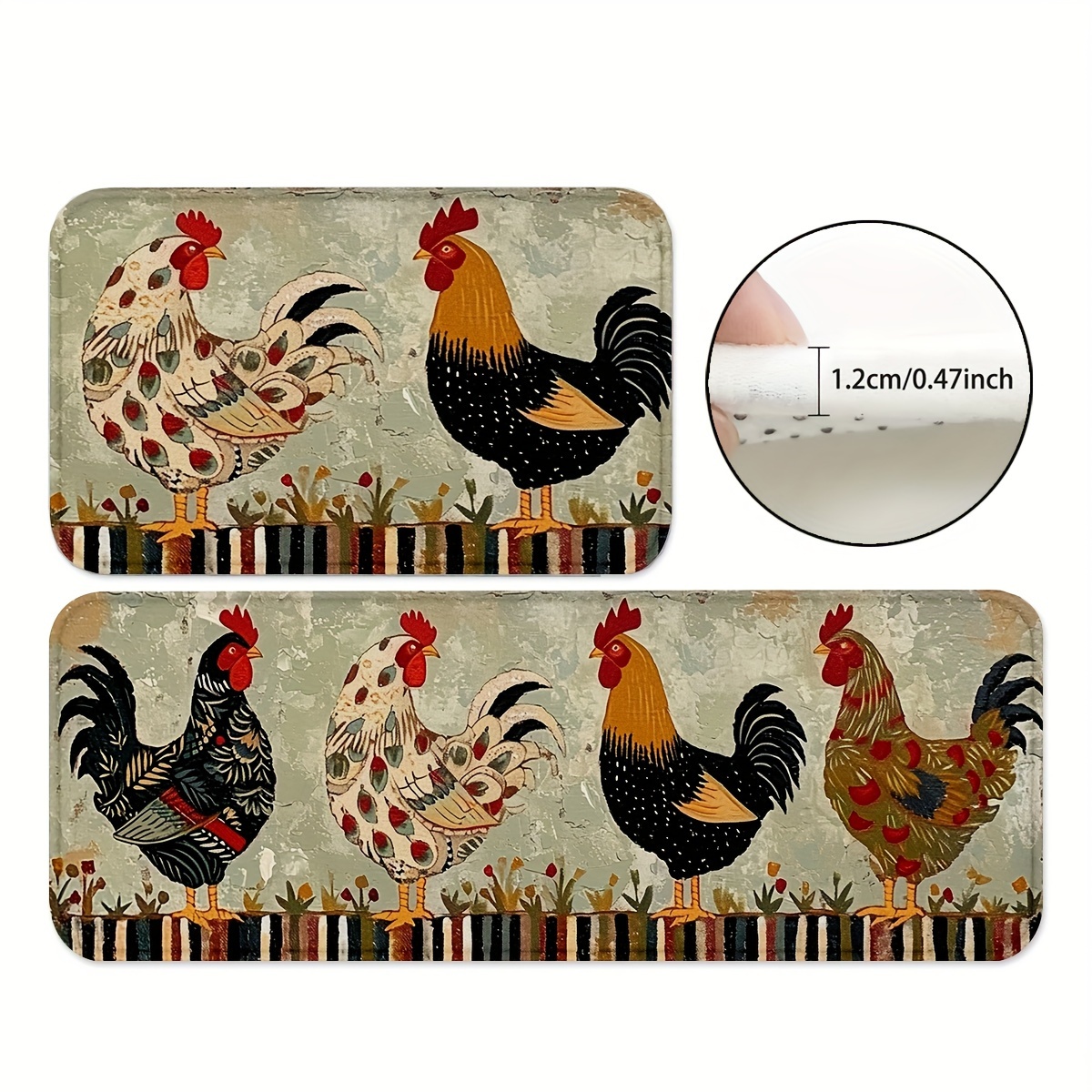 1pc/2pcs, Chickens Floor Mat, Modern Kitchen Rugs, Indoor Carpet, Non-slip Washable Absorbent Kitchen Mat, For Home Decor, Room Decor, Farmhouse Decor
1pc/2pcs, Chickens Floor Mat, Modern Kitchen Rugs, Indoor Carpet, Non-slip Washable Absorbent Kitchen Mat, For Home Decor, Room Decor, Farmhouse Decor