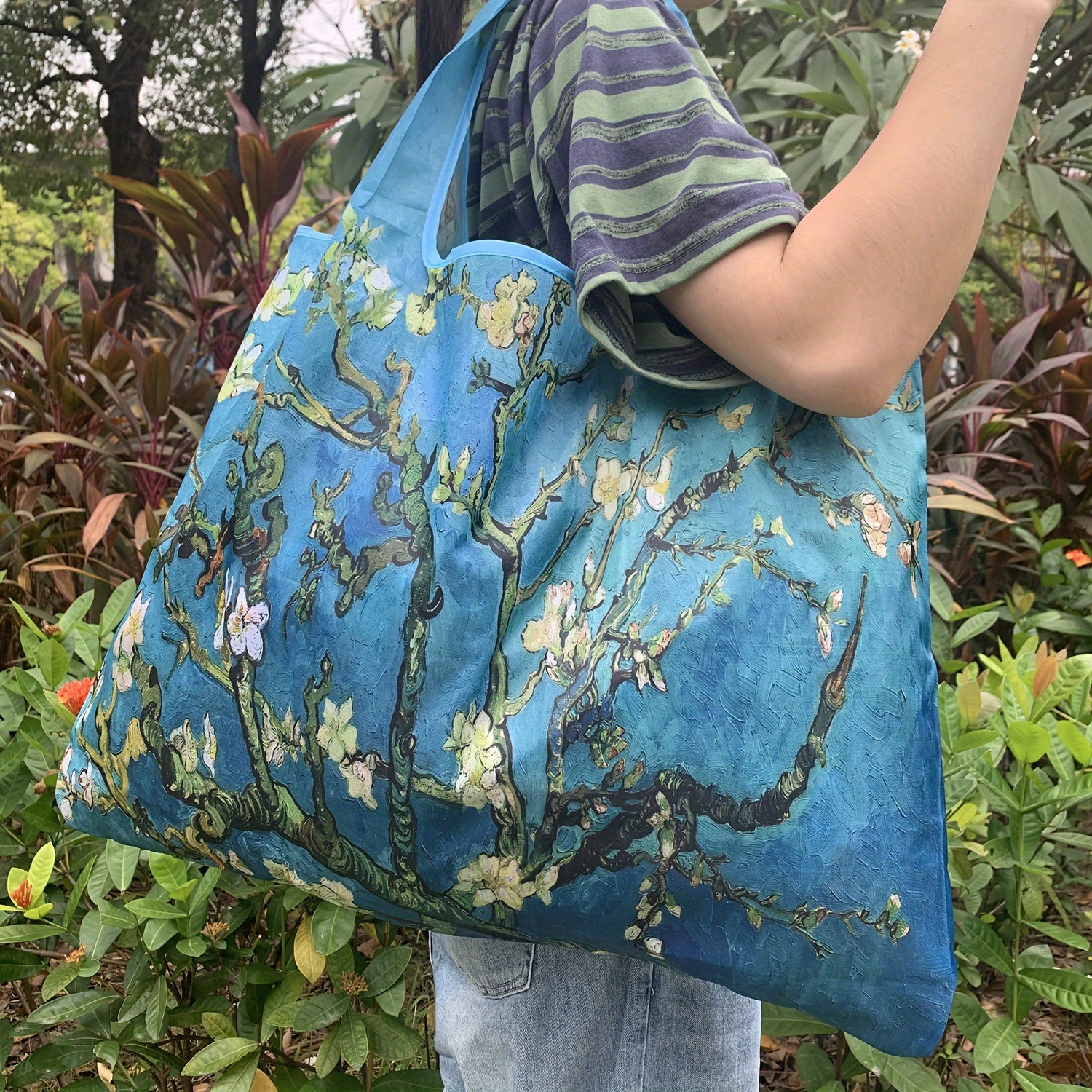 High-quality Nylon Shopping Bag With Oil Painting Design - Reusable, Tear-resistant Grocery Tote For Travel & Use
High-quality Nylon Shopping Bag With Oil Painting Design - Reusable, Tear-resistant Grocery Tote For Travel & Use