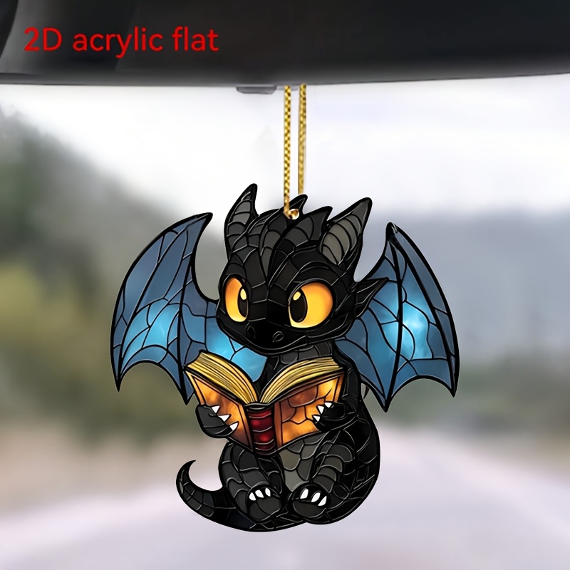 2d Flat, 1pc Acrylic Reading Dragon Ornament, Window Hanging Decor, Bookish Dragon Wall Art, Christmas Home Decoration, No Electricity Needed, Featherless
2d Flat, 1pc Acrylic Reading Dragon Ornament, Window Hanging Decor, Bookish Dragon Wall Art, Christmas Home Decoration, No Electricity Needed, Featherless