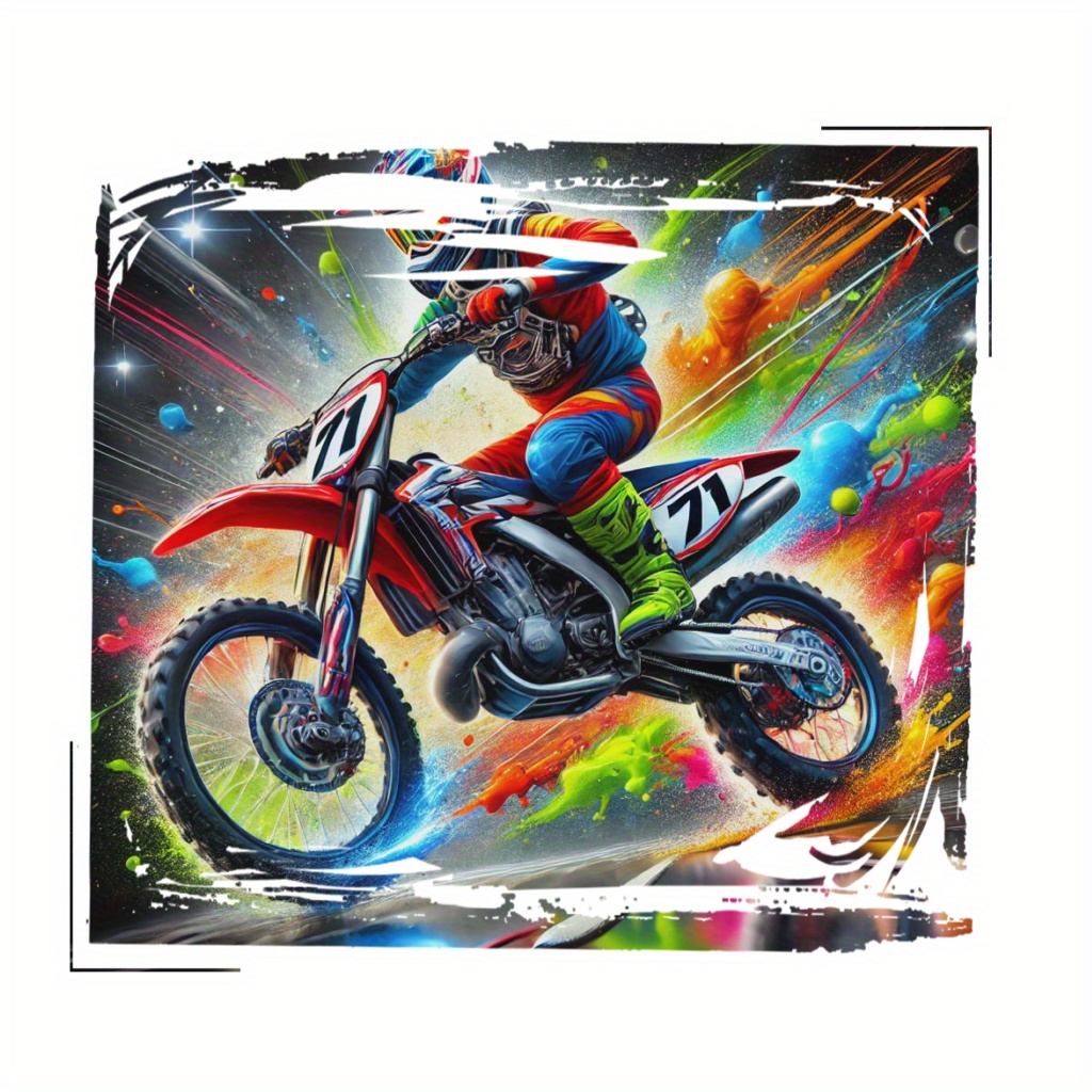 1pc Vibrant Motorcycle Rider Heat Transfer Patch, Polyurethane - Diy Iron-on Applique For T-shirts, Hoodies, Pillows - Washable And , Motorcycle Accessories
1pc Vibrant Motorcycle Rider Heat Transfer Patch, Polyurethane - Diy Iron-on Applique For T-shirts, Hoodies, Pillows - Washable And , Motorcycle Accessories