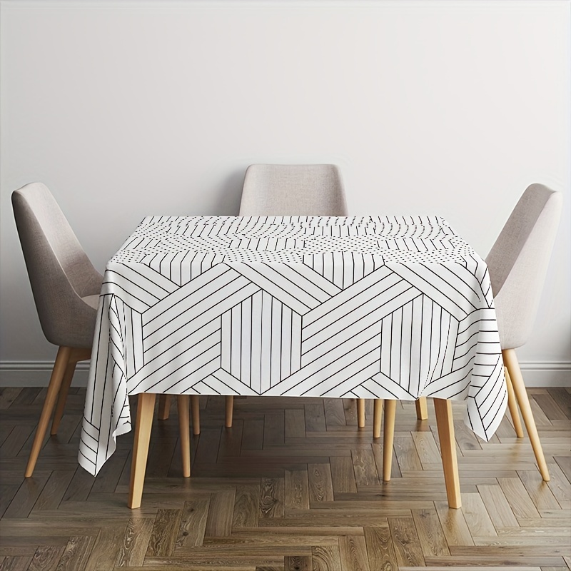 Geometric Pattern Polyester Tablecloth, Waterproof Easy To Clean, Square Knit Fabric Cover - 100% Polyester, Machine-made Table Linen For Spring Decor, Picnics, Festive Gatherings, 1pc
Geometric Pattern Polyester Tablecloth, Waterproof Easy To Clean, Square Knit Fabric Cover - 100% Polyester, Machine-made Table Linen For Spring Decor, Picnics, Festive Gatherings, 1pc