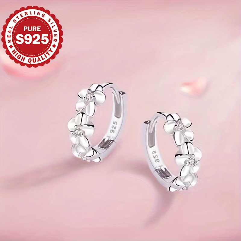 Elegant Cute Flower Stud Earrings For Women, 925 Sterling Silver, No , Synthetic Zirconia, Hypoallergenic, Daily & Gift Wear, Valentine's Day Jewelry, Design - Pair (2.5g)
Elegant Cute Flower Stud Earrings For Women, 925 Sterling Silver, No , Synthetic Zirconia, Hypoallergenic, Daily & Gift Wear, Valentine's Day Jewelry, Design - Pair (2.5g)