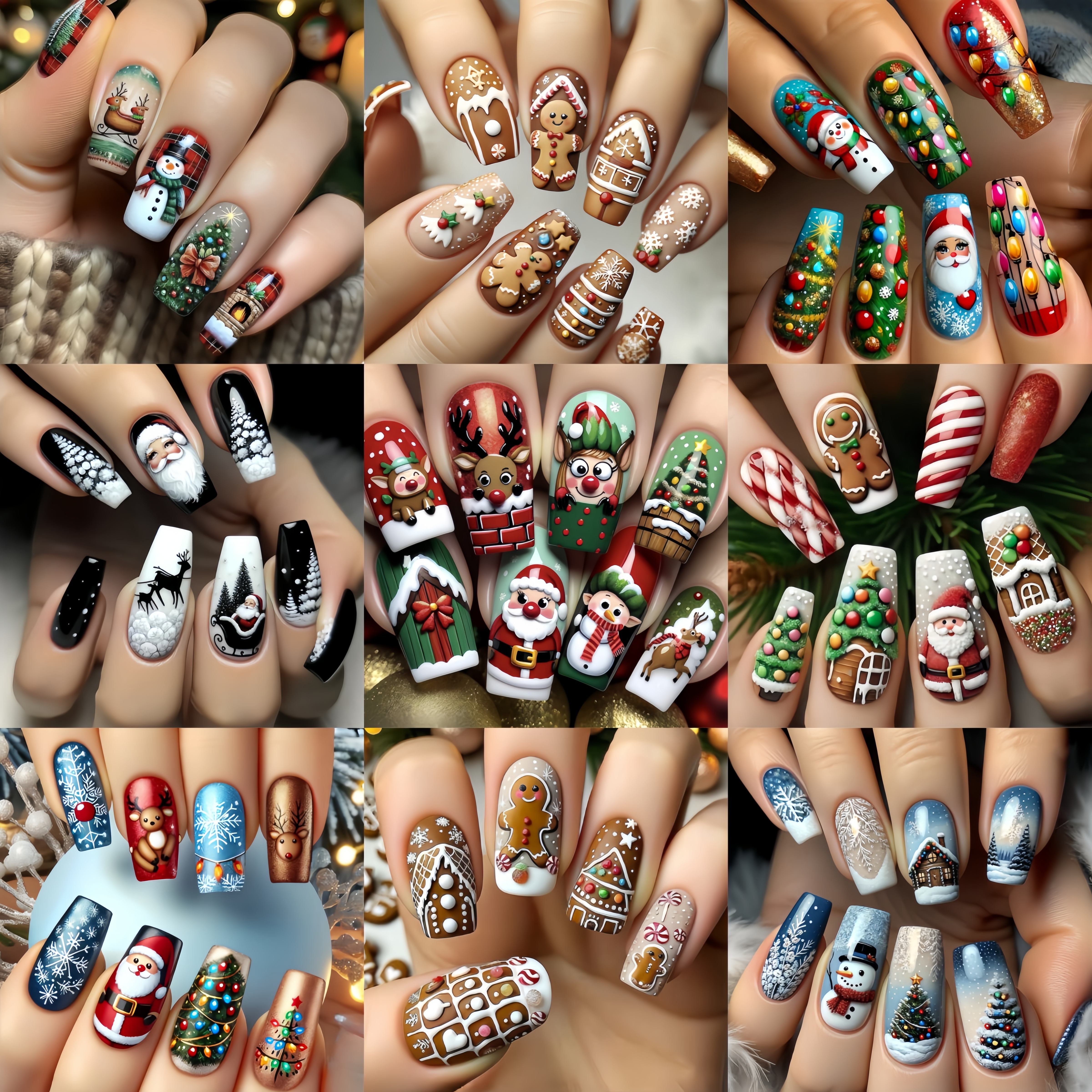 216pcs Christmas Press-on Nail Set - Festive Santa, Reindeer & With Glossy - Medium - Gift For Women And Girls
216pcs Christmas Press-on Nail Set - Festive Santa, Reindeer & With Glossy - Medium - Gift For Women And Girls