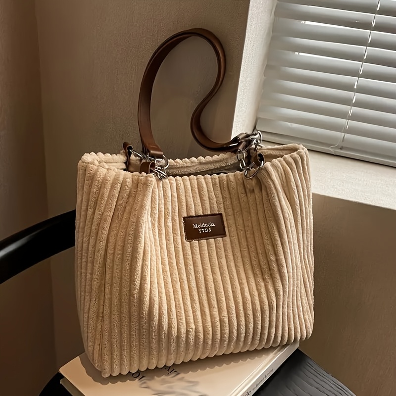 Corduroy Crossbody Bag With Fixed Shoulder Straps, Zipper Closure, And Foldable Design - Casual Occasion, No Printing, Polyester , Hand Wash Or Professional
Corduroy Crossbody Bag With Fixed Shoulder Straps, Zipper Closure, And Foldable Design - Casual Occasion, No Printing, Polyester , Hand Wash Or Professional