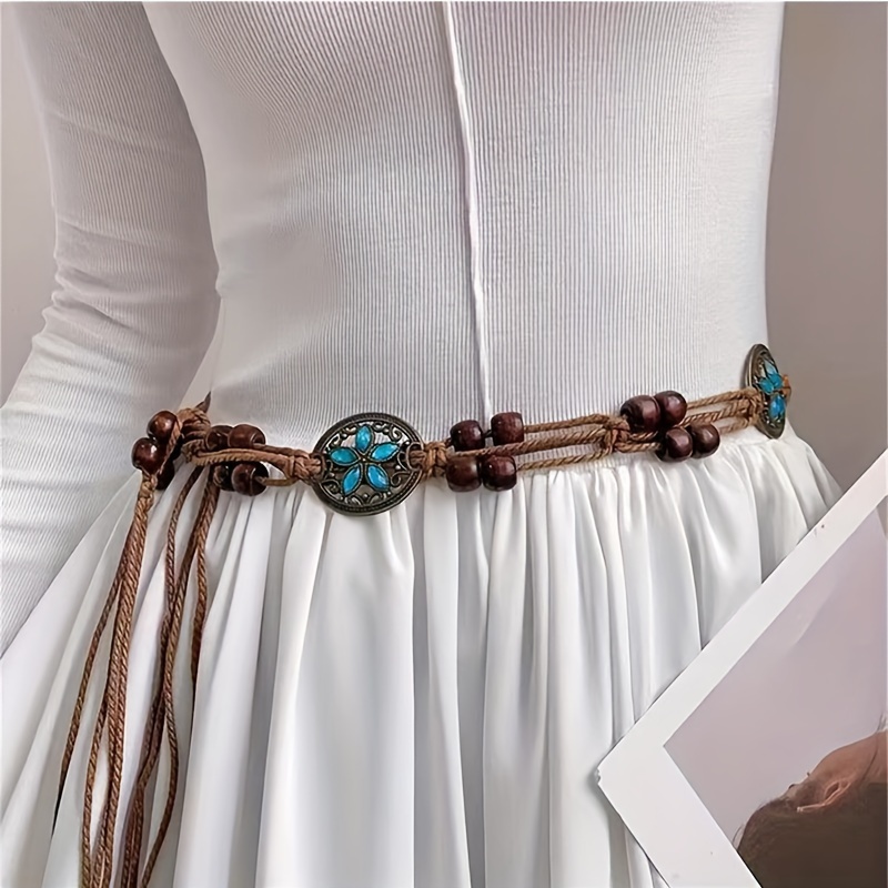 Fashion Boho Chic Rope Belt With Wooden Beading, Adjustable Strap, Casual And Evening Outfits, Beach, Party, And More
Fashion Boho Chic Rope Belt With Wooden Beading, Adjustable Strap, Casual And Evening Outfits, Beach, Party, And More