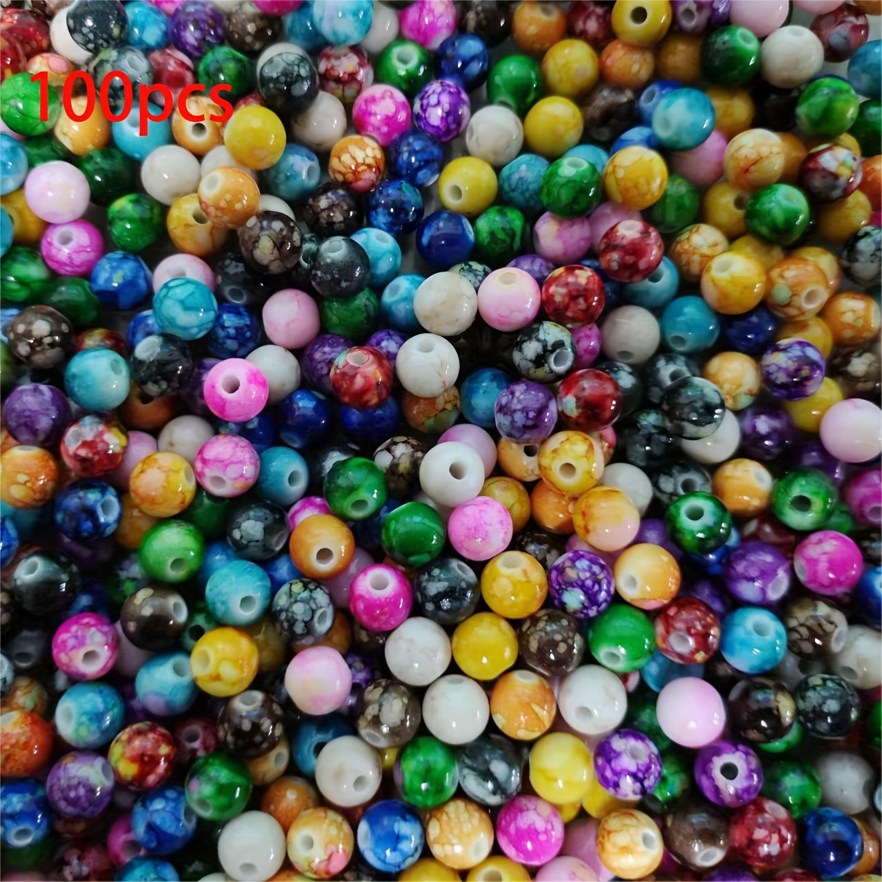 100pcs Colorful Large Hole Flower Round Loose Beads For Jewelry Making Diy Bracelet Necklace Handmade Beaded Crafts Accessories
100pcs Colorful Large Hole Flower Round Loose Beads For Jewelry Making Diy Bracelet Necklace Handmade Beaded Crafts Accessories