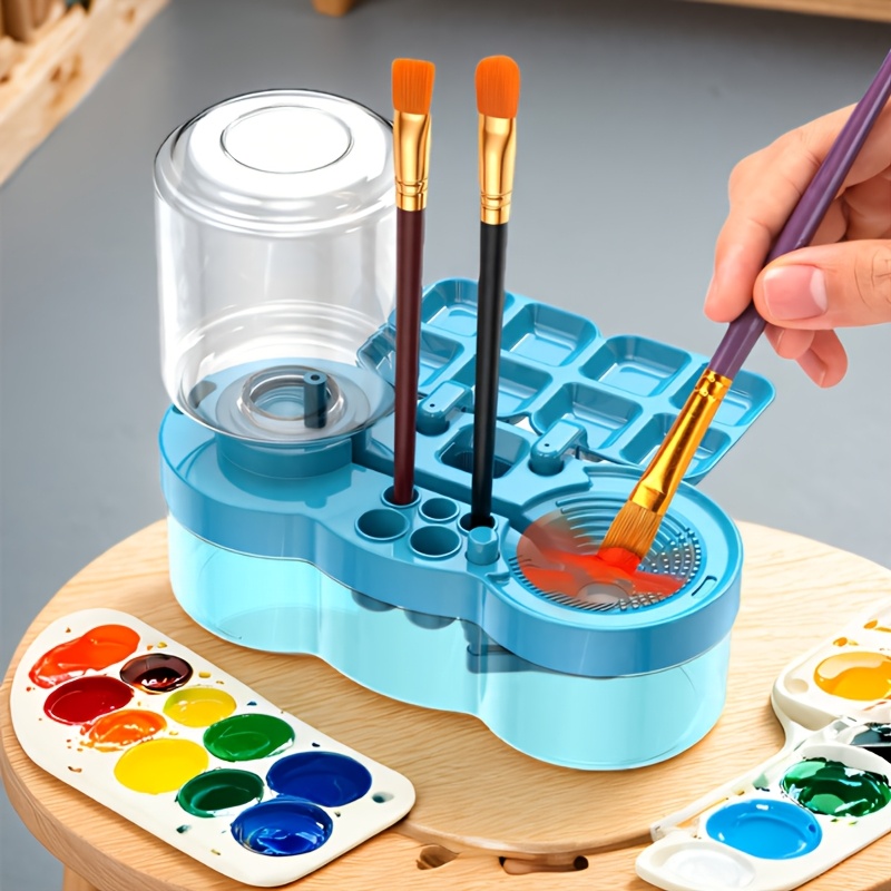 1pc Landcall 6-in-1 Abs Artist Paint Brush Cleaner With Water Circulation System, Palette, And Cup Holder - Automatic Cleaning Tool For Acrylic And Watercolor Brushes - Ideal Art Supplies Gift
1pc Landcall 6-in-1 Abs Artist Paint Brush Cleaner With Water Circulation System, Palette, And Cup Holder - Automatic Cleaning Tool For Acrylic And Watercolor Brushes - Ideal Art Supplies Gift