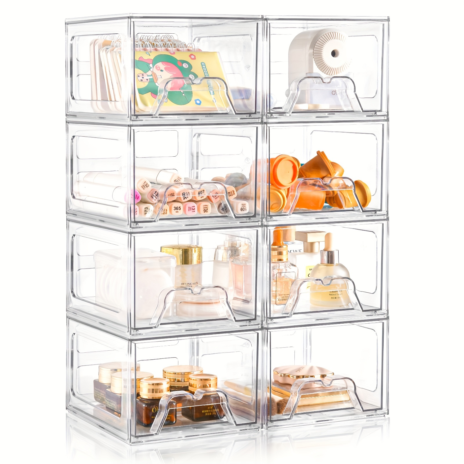 4/8 , Drawers, And Out Drawers Container, 4.4'' Clear Plastic Organizer For Makeup, Product Organization, &
4/8 , Drawers, And Out Drawers Container, 4.4'' Clear Plastic Organizer For Makeup, Product Organization, &
