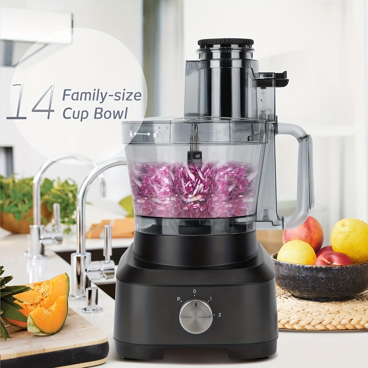 7 In 1 Multifuncational Processor Chopper, With Meat Chopper , , French Fry, , 110v/60hz, , 14 Cup Xl Bowl Stainless Steel Body With Spray Black Color, Kitchen Machine Vagetable Porcessor
7 In 1 Multifuncational Processor Chopper, With Meat Chopper , , French Fry, , 110v/60hz, , 14 Cup Xl Bowl Stainless Steel Body With Spray Black Color, Kitchen Machine Vagetable Porcessor