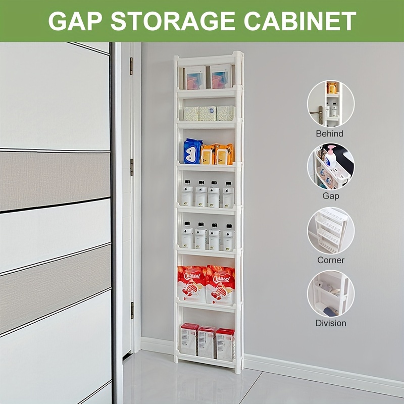 Lkddah 7-tier Plastic Standing Shelf , Slim Space-saving Storage Organizer, Bracket Shelves For Bathroom, Kitchen, Laundry, Floor Mounted, Narrow Gap Rack, Doorway Corner Divider Shelf
Lkddah 7-tier Plastic Standing Shelf , Slim Space-saving Storage Organizer, Bracket Shelves For Bathroom, Kitchen, Laundry, Floor Mounted, Narrow Gap Rack, Doorway Corner Divider Shelf