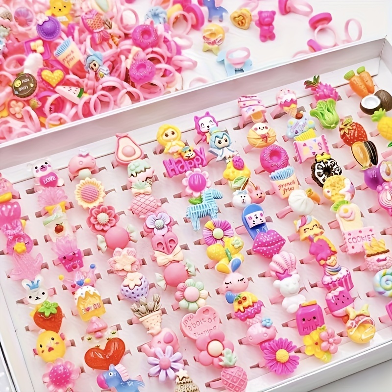 50/100/200pcs Sweet And Cute Cartoon Rings, For Birthdays, Anniversaries, And Graduation Christmas Gifts
50/100/200pcs Sweet And Cute Cartoon Rings, For Birthdays, Anniversaries, And Graduation Christmas Gifts