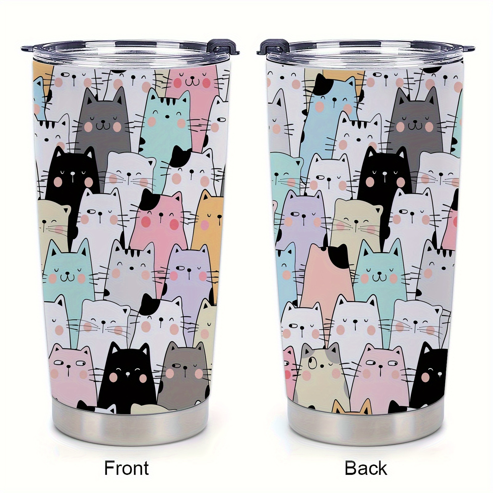 1pc 20oz, Hot Sale Cute Cat Print, Stainless Steel Double-layer Insulated Car Cup, Coffee Cup With Lid, Gift Car Outdoor Water Bottle
1pc 20oz, Hot Sale Cute Cat Print, Stainless Steel Double-layer Insulated Car Cup, Coffee Cup With Lid, Gift Car Outdoor Water Bottle