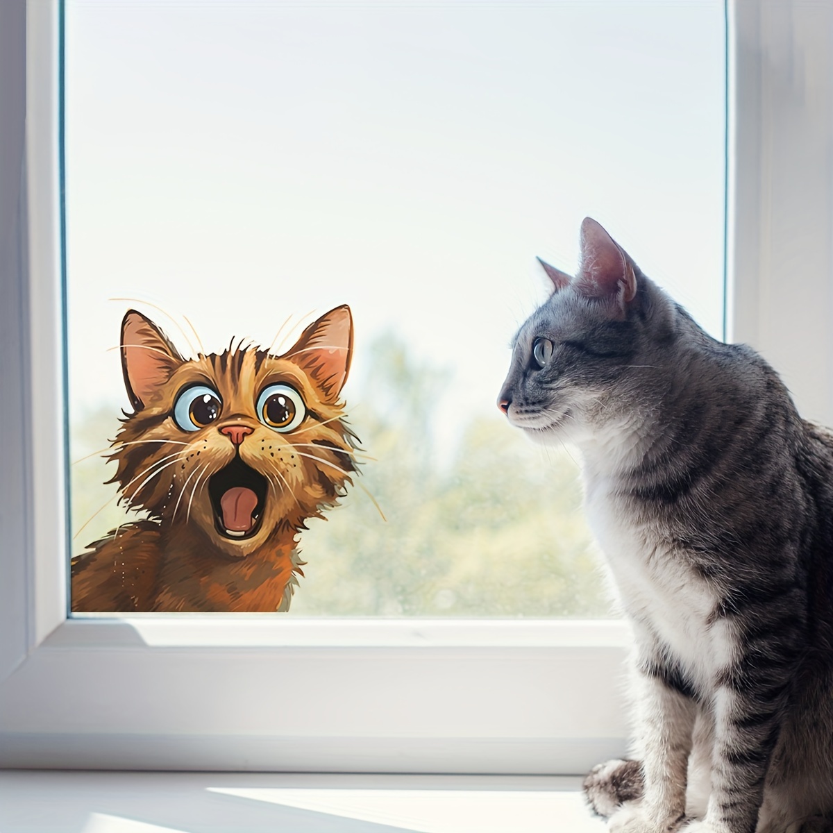 1roll Cat Pattern Animal Print Window Stickers Waterproof Glueless Glass Window Film Stickers For Living Room Office Home Decor, 9.29x9.21inch
1roll Cat Pattern Animal Print Window Stickers Waterproof Glueless Glass Window Film Stickers For Living Room Office Home Decor, 9.29x9.21inch