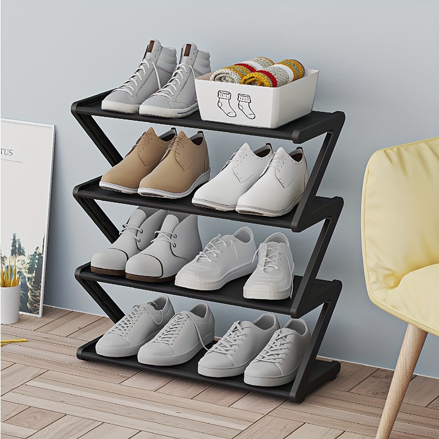 4-tier Z-shaped Shoe Rack - Easy Assembly, Multi-functional Storage Organizer For Various Rooms
4-tier Z-shaped Shoe Rack - Easy Assembly, Multi-functional Storage Organizer For Various Rooms