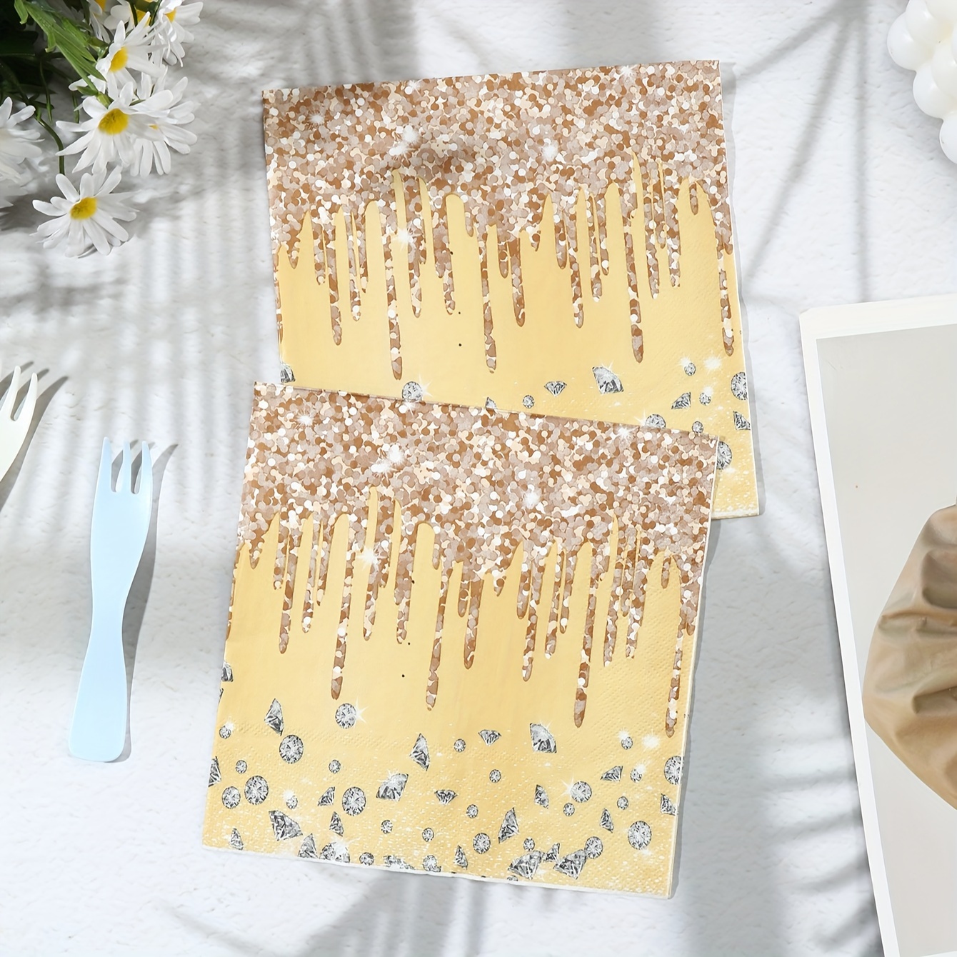 24pcs, Golden Diamond Printed Tissue, Suitable For Men Women Birthday Party, Birthday Decor, Birthday Supplies, Party Decor, Party Supplies, Holiday Decor, Holiday Supplies
24pcs, Golden Diamond Printed Tissue, Suitable For Men Women Birthday Party, Birthday Decor, Birthday Supplies, Party Decor, Party Supplies, Holiday Decor, Holiday Supplies