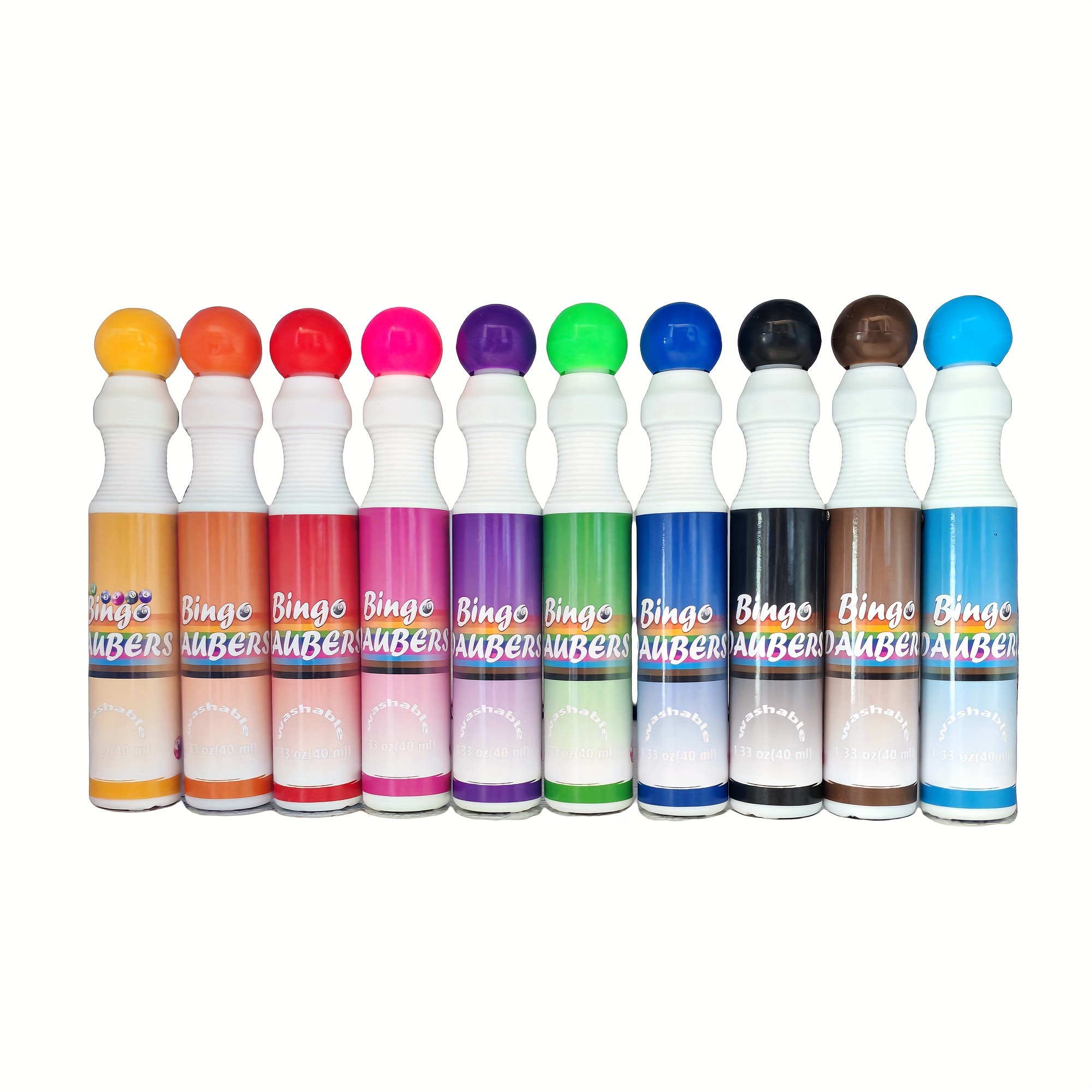 10pcs Washable Dot Markers, 1.33oz (40ml) , Medium Point, Pp Material, Normal Waterproof, For Arts And Crafts, Bingo Games, Plastic Surface Compatible
10pcs Washable Dot Markers, 1.33oz (40ml) , Medium Point, Pp Material, Normal Waterproof, For Arts And Crafts, Bingo Games, Plastic Surface Compatible