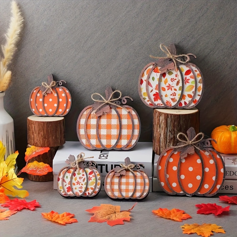 6pcs Fall Decor - Wooden Table Signs, Striped Pattern, Painting , For / , For & , No Included
6pcs Fall Decor - Wooden Table Signs, Striped Pattern, Painting , For / , For & , No Included