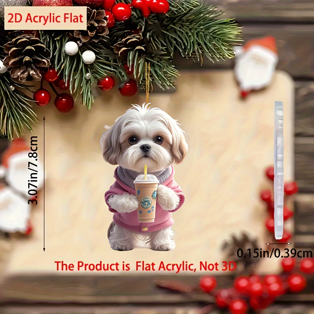 Festive 2d Acrylic Flat Christmas Tree Hanging Dog Keychain - Perfect Gift For Dog Lovers
Festive 2d Acrylic Flat Christmas Tree Hanging Dog Keychain - Perfect Gift For Dog Lovers