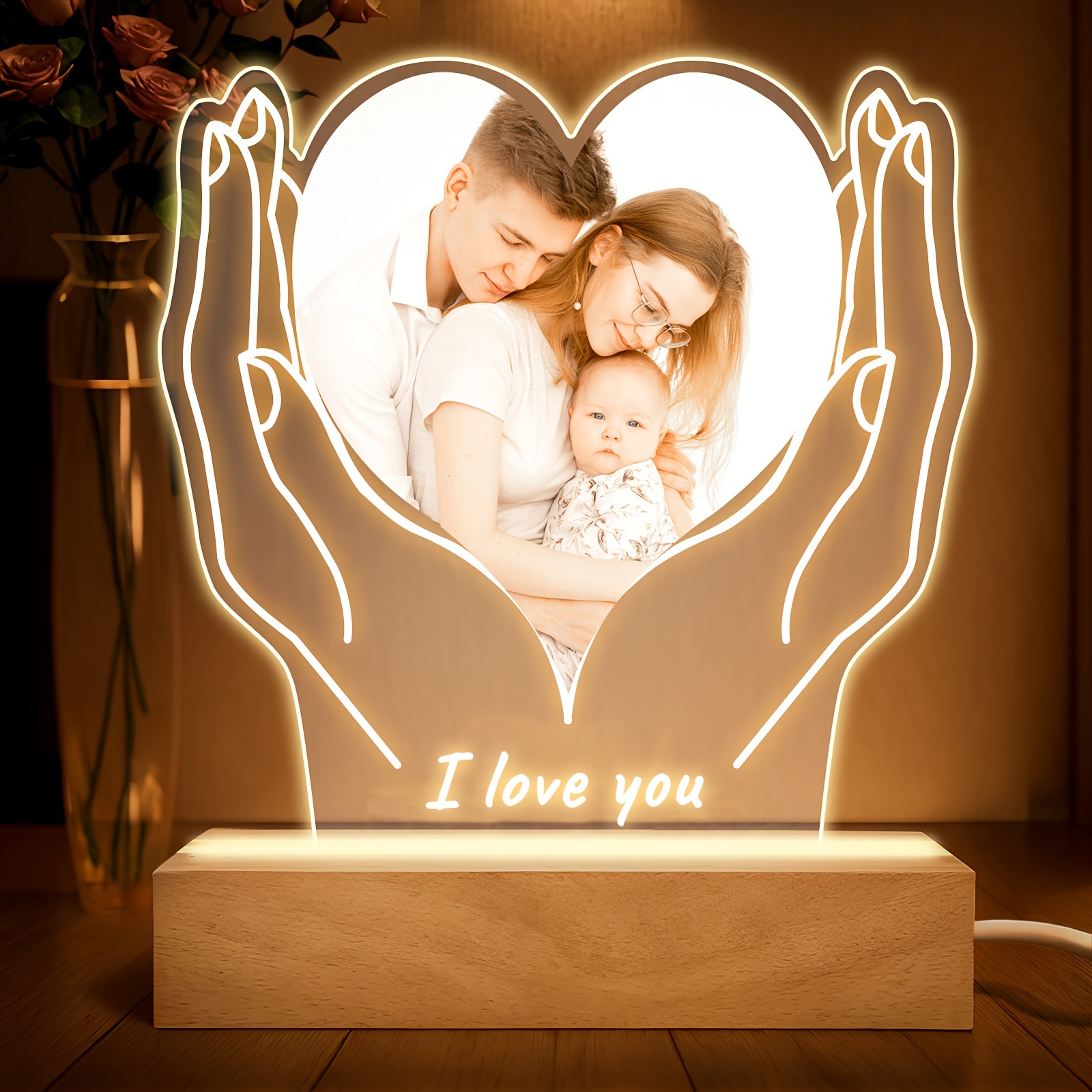 1pc Custom Picture Frames With Night Light, For Home Room Living Room Office Decor, Mother's Day Spring Season Gift
1pc Custom Picture Frames With Night Light, For Home Room Living Room Office Decor, Mother's Day Spring Season Gift