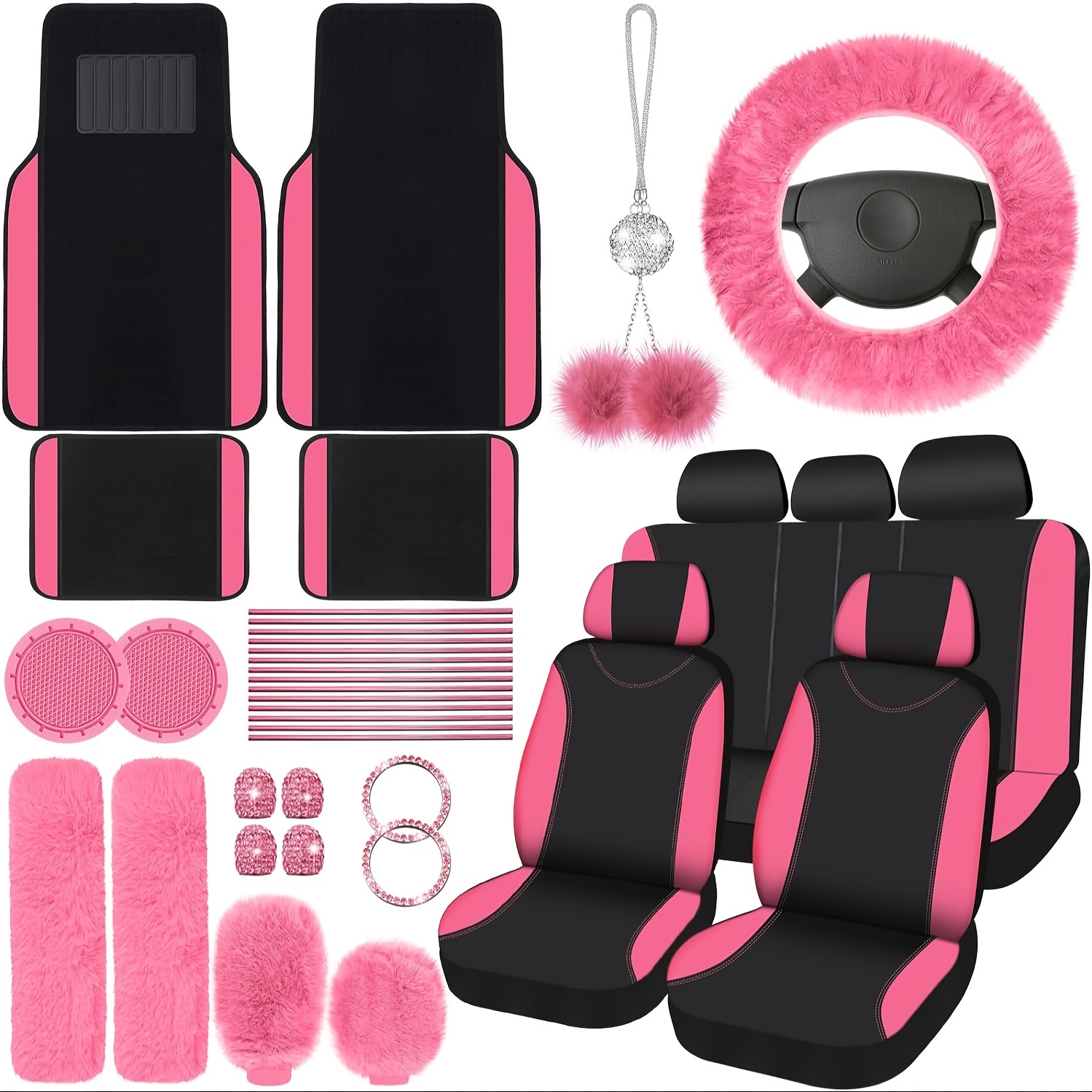 47 Car Seat Cover Full Set Car Accessories Car Seat Covers For Car Front Rear Seat Cover Fluffy Steering Wheel Cover Seat Belt Automotive Floor Mats Car Air Conditioner Decoration Strip
47 Car Seat Cover Full Set Car Accessories Car Seat Covers For Car Front Rear Seat Cover Fluffy Steering Wheel Cover Seat Belt Automotive Floor Mats Car Air Conditioner Decoration Strip