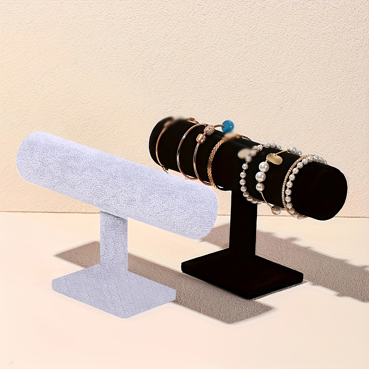 1pc Black Wooden Jewelry Organizer - Versatile Display Stand For Bracelets, Watches, Hair Ties & Accessories
1pc Black Wooden Jewelry Organizer - Versatile Display Stand For Bracelets, Watches, Hair Ties & Accessories