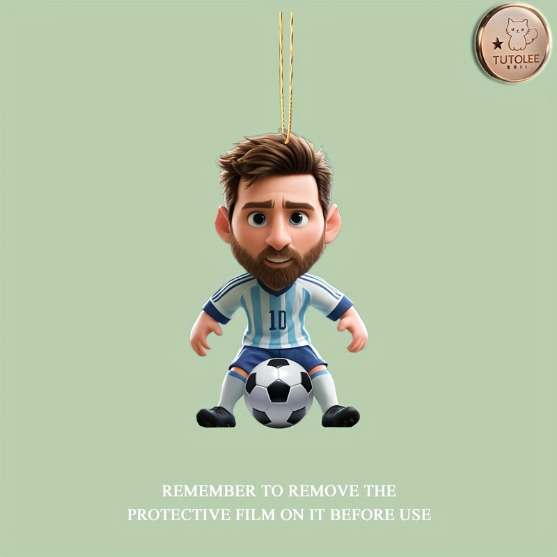 Soccer Player Themed Acrylic Hanging Ornament, 2d Flat Design For Car Pendant, Keychain, Backpack, And Home Decor - Ideal Holiday Accessory
Soccer Player Themed Acrylic Hanging Ornament, 2d Flat Design For Car Pendant, Keychain, Backpack, And Home Decor - Ideal Holiday Accessory