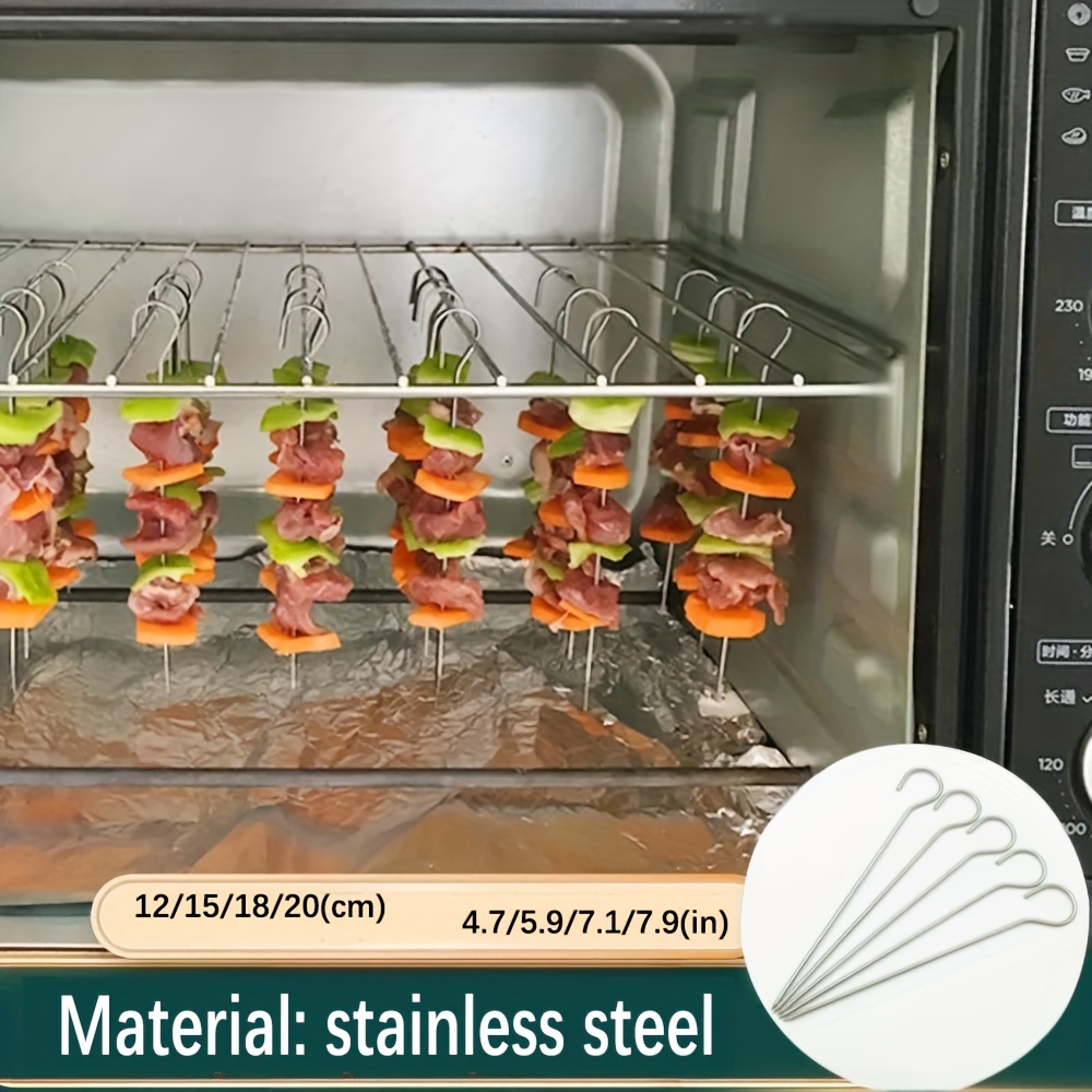 10pcs/20pcs Stainless Steel Skewers, Air Fryer Kebab Hooks, Bbq Sticks With Hooks For Home Grilling, Kitchen And Restaurant Tools, Metal Barbecue Skewers
10pcs/20pcs Stainless Steel Skewers, Air Fryer Kebab Hooks, Bbq Sticks With Hooks For Home Grilling, Kitchen And Restaurant Tools, Metal Barbecue Skewers