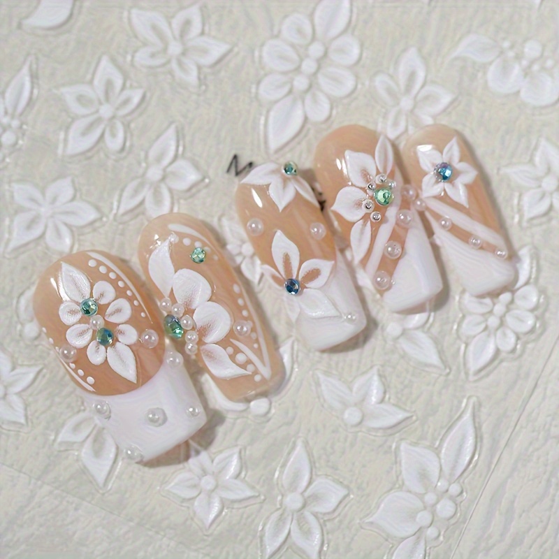 1 Set 3d Floral Nail Art Stickers, Self-adhesive Plastic Manicure Decals, Matte French Fairy Design, Plant Theme, Single Use, Irregular Shape - , Unscented
1 Set 3d Floral Nail Art Stickers, Self-adhesive Plastic Manicure Decals, Matte French Fairy Design, Plant Theme, Single Use, Irregular Shape - , Unscented