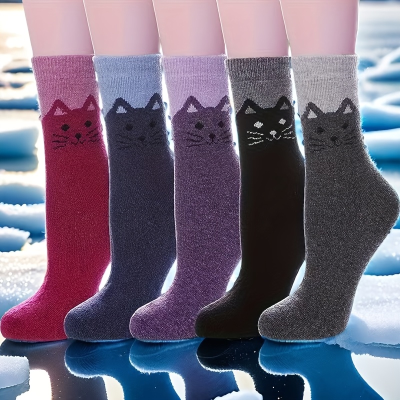 5 Pairs Of Winter And Cute Cat Socks For , Sports, Outdoor , Soft, Warm, Hiking, Skiing, Casual Socks, Christmas Gifts, Outdoor Socks
5 Pairs Of Winter And Cute Cat Socks For , Sports, Outdoor , Soft, Warm, Hiking, Skiing, Casual Socks, Christmas Gifts, Outdoor Socks