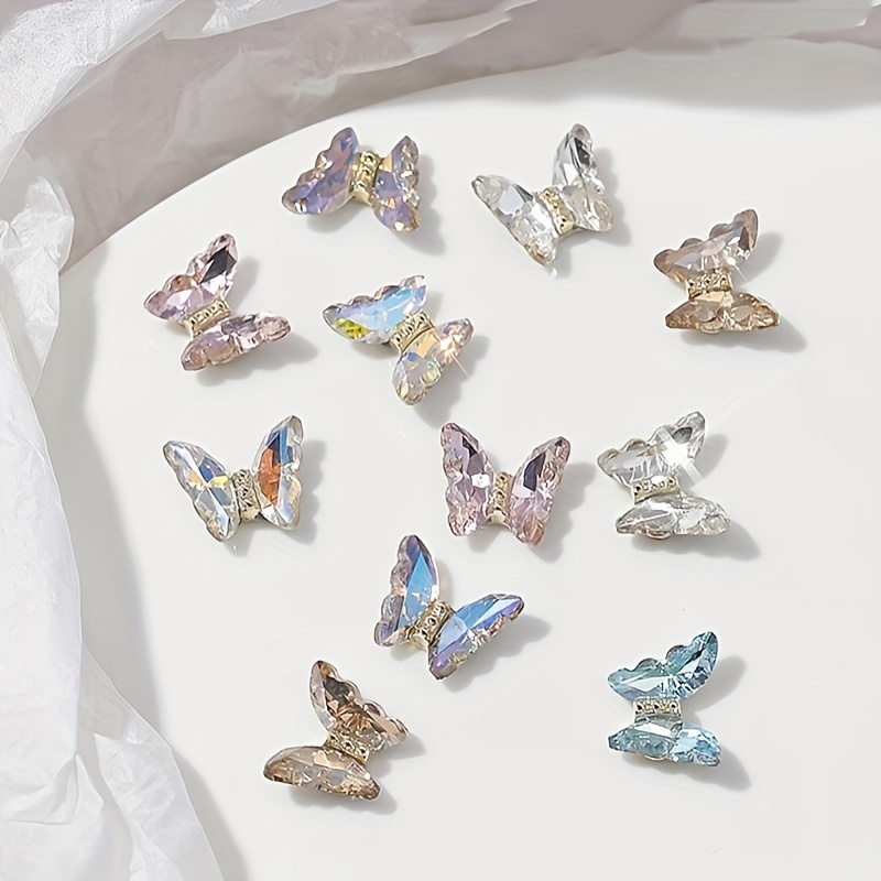 50pcs 3d Butterfly Crystal Nail Art Charms With Rhinestones, Diy Or Nail Salon Use, Nail Art Supplies For Women And Girls
50pcs 3d Butterfly Crystal Nail Art Charms With Rhinestones, Diy Or Nail Salon Use, Nail Art Supplies For Women And Girls