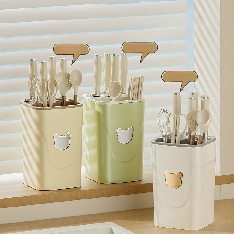1pc, Knife Sorting Storage Rack, New Multifunctional Tool Rack, Household Cartoon Bear Split Knife Storage Rack, For Kitchen Countertop, Kitchen Organizer And Storage, Kitchen Accessories
1pc, Knife Sorting Storage Rack, New Multifunctional Tool Rack, Household Cartoon Bear Split Knife Storage Rack, For Kitchen Countertop, Kitchen Organizer And Storage, Kitchen Accessories