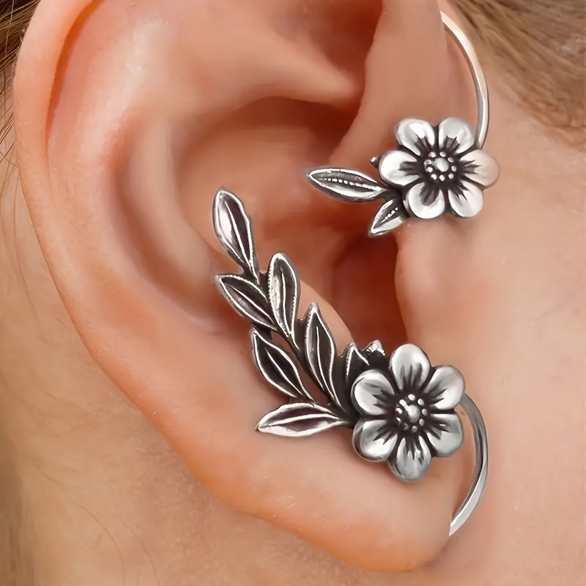 1 Ear Hook Earring Retro Plant Flower Ear Hook Earrings Female Personality Creative Ear Bone Clip
1 Ear Hook Earring Retro Plant Flower Ear Hook Earrings Female Personality Creative Ear Bone Clip