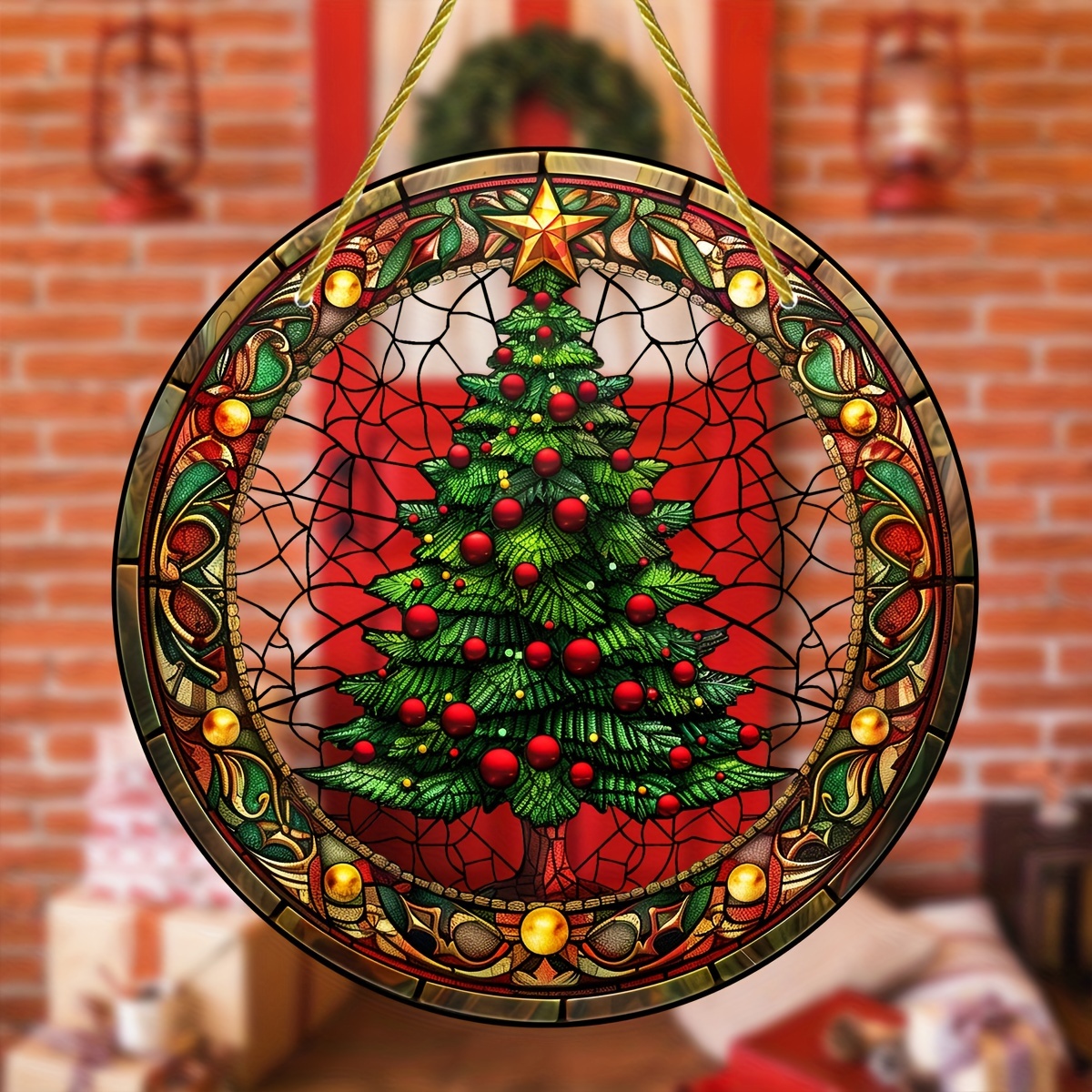 Christmas Tree Sun - 8"x8" Round Acrylic Window Hanging, Decor, Porch, Home & Garden - Ideal Holiday Gift
Christmas Tree Sun - 8"x8" Round Acrylic Window Hanging, Decor, Porch, Home & Garden - Ideal Holiday Gift