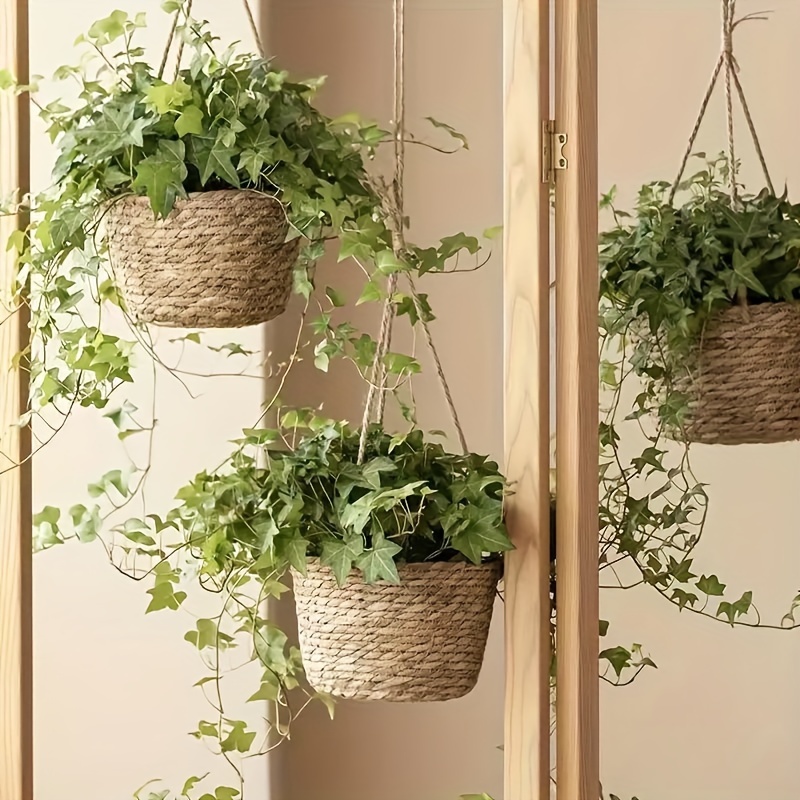 Boho Macrame Jute Plant Hanger Set, Handwoven Dandelion Pattern Hanging Flower Basket With Multiple Components For Indoor Use, Bohemian Style Oval Garden Planter With Special Features - 1 Piece Set
Boho Macrame Jute Plant Hanger Set, Handwoven Dandelion Pattern Hanging Flower Basket With Multiple Components For Indoor Use, Bohemian Style Oval Garden Planter With Special Features - 1 Piece Set