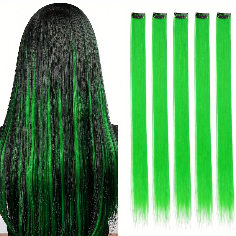 Green Clip-in Hair Extensions For Women - 5pcs, 20 Inch Long Straight Synthetic Hairpieces Cosplay, Halloween, Fashion Parties & Holiday Gifts
Green Clip-in Hair Extensions For Women - 5pcs, 20 Inch Long Straight Synthetic Hairpieces Cosplay, Halloween, Fashion Parties & Holiday Gifts